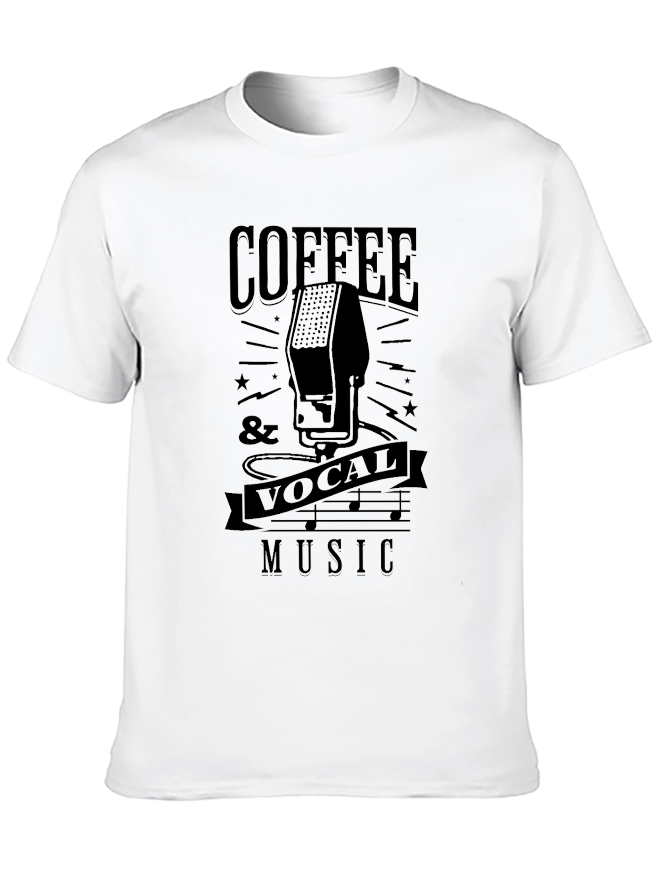 Coffee & Vocal Music Graphic T-Shirt