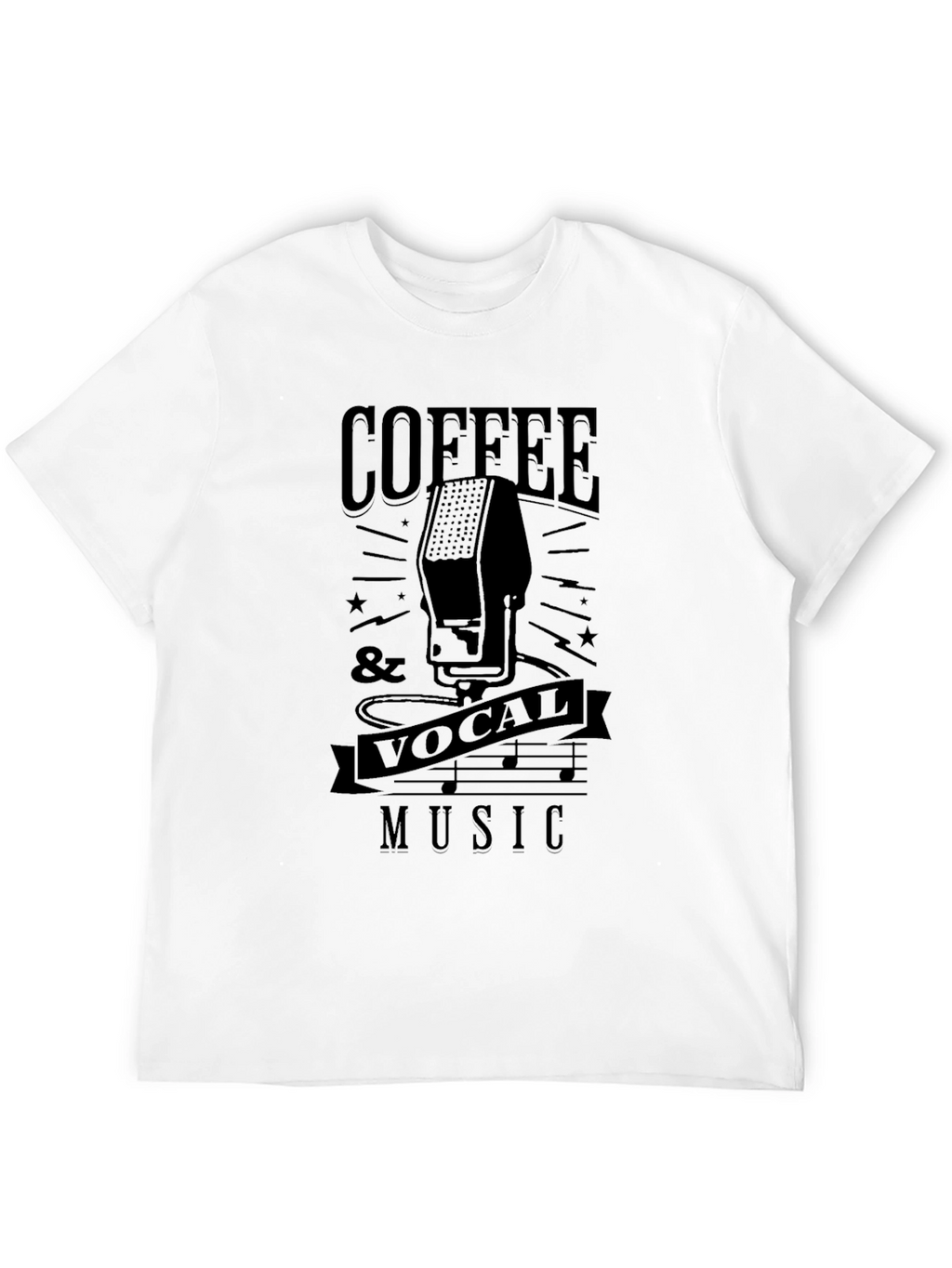 Coffee & Vocal Music Graphic T-Shirt