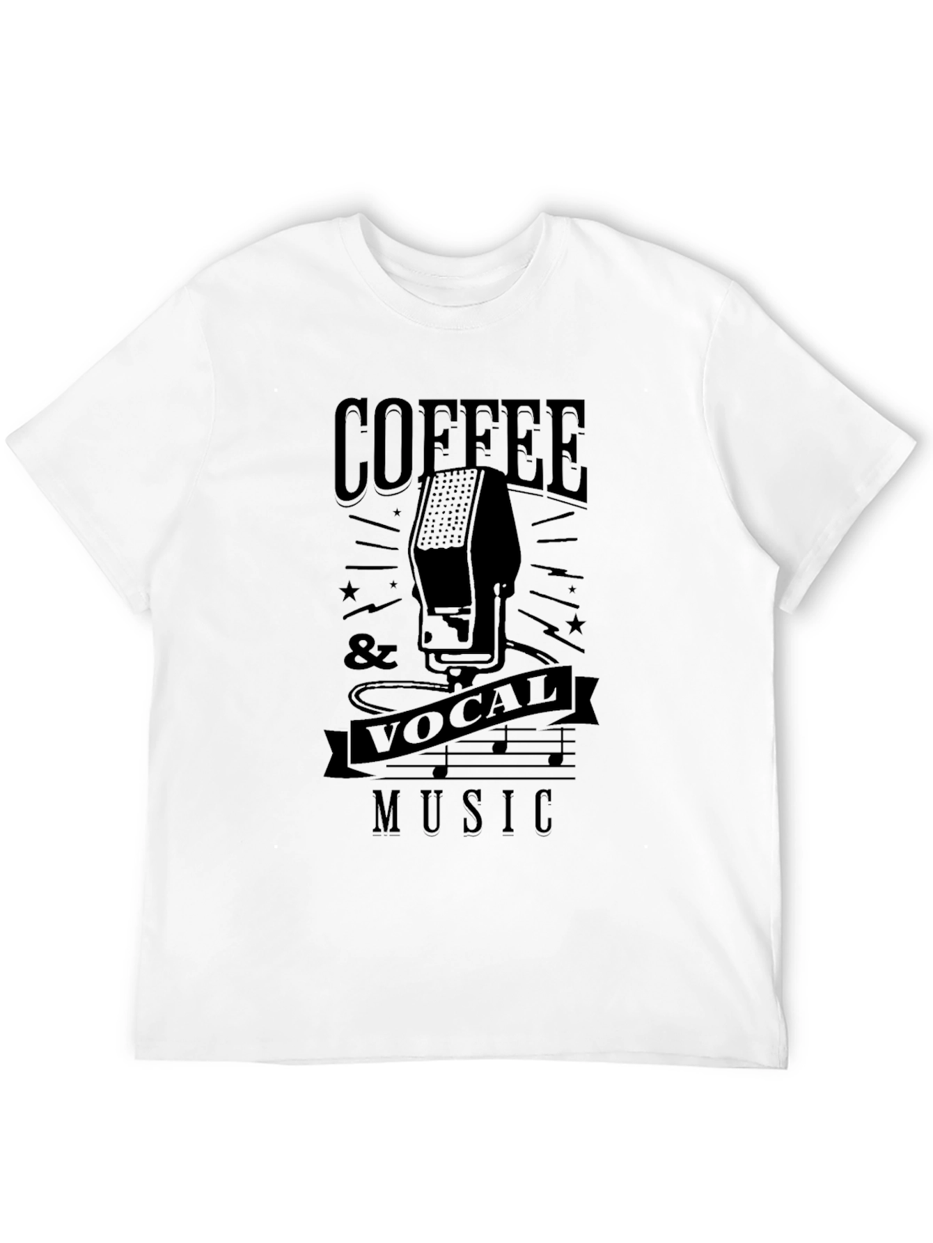 Coffee & Vocal Music Graphic T-Shirt