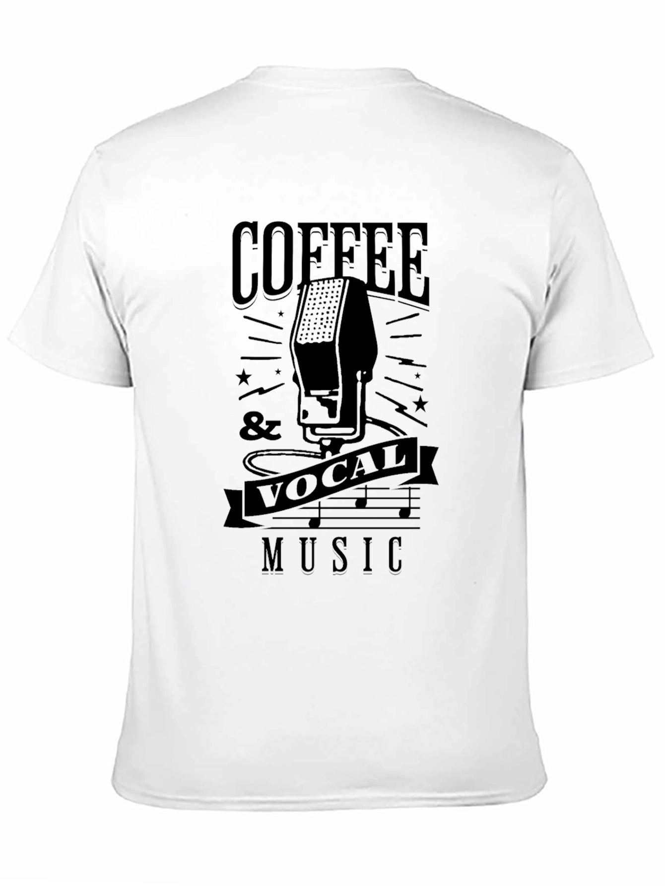 Coffee & Vocal Music Graphic T-Shirt