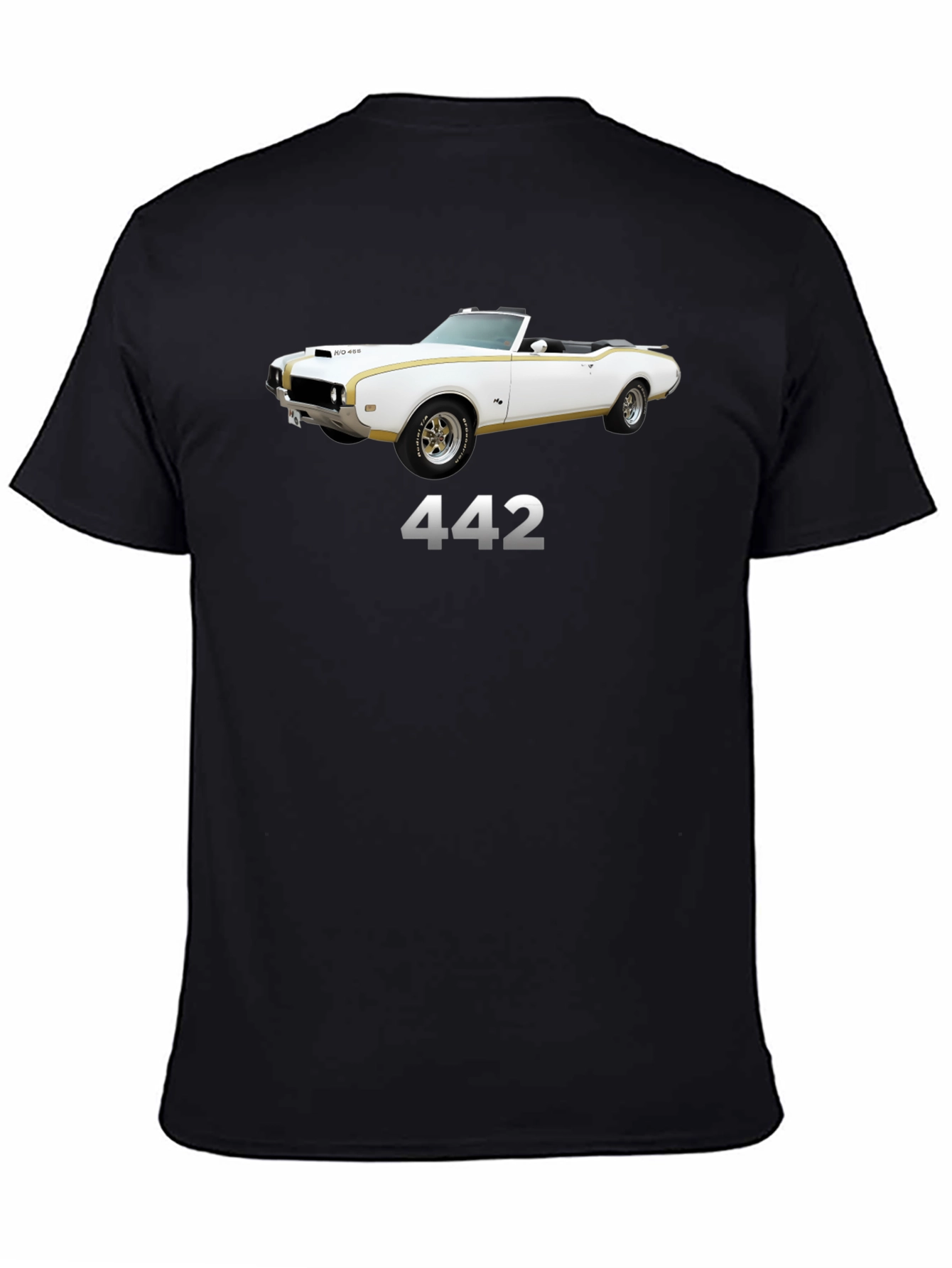 442 Classic Car Black T-Shirt