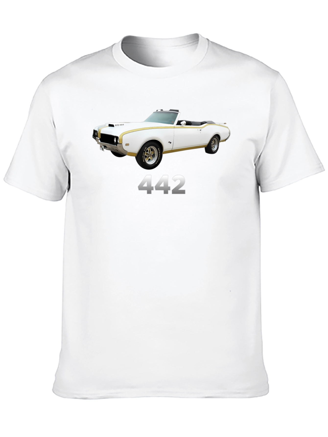 442 Classic Car Black T-Shirt