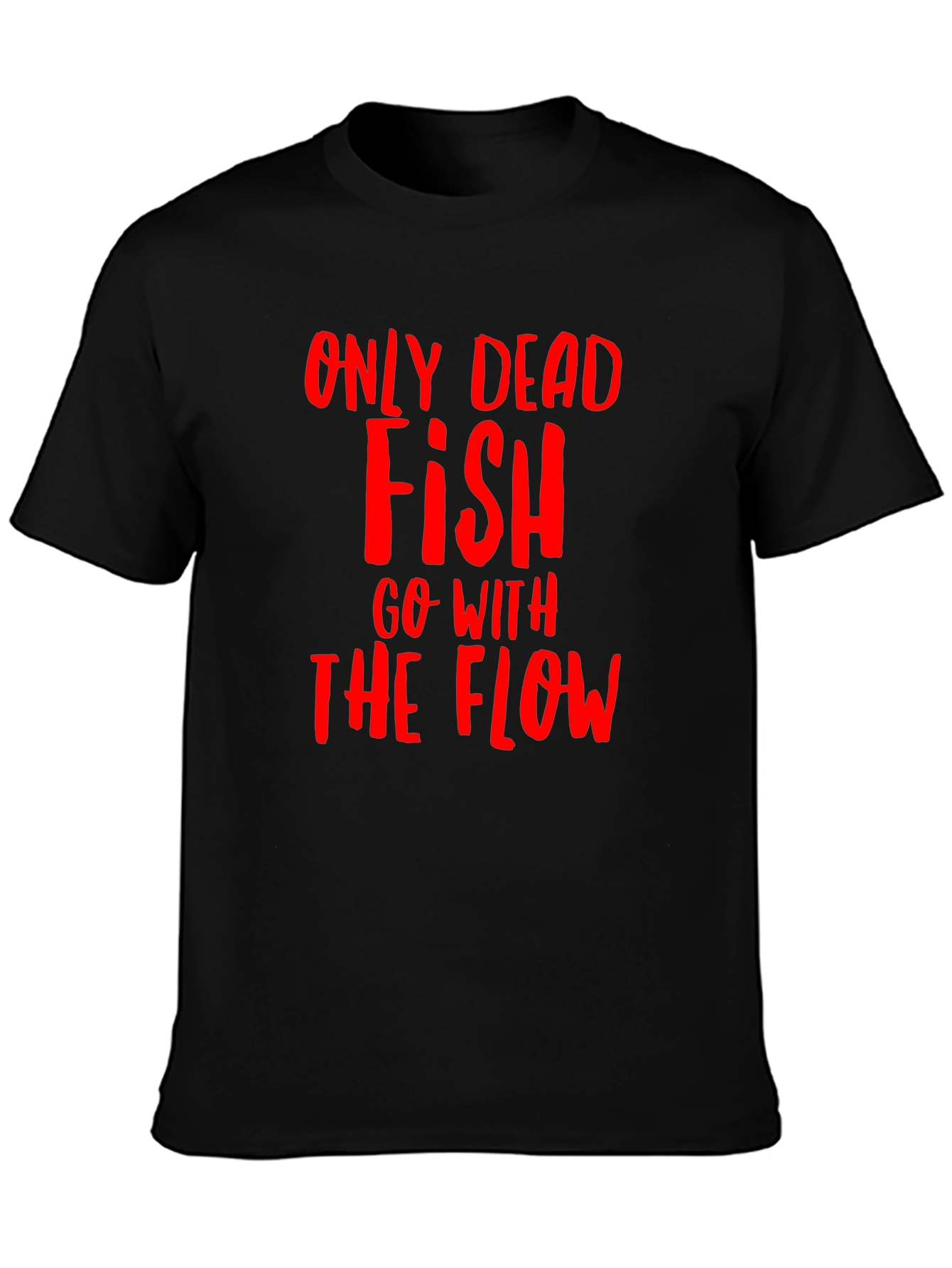 Only Dead Fish T-Shirt - Black Graphic Tee
