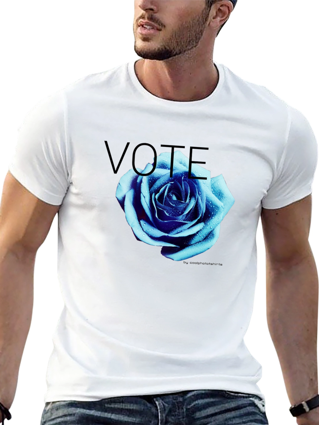 Vote Blue Rose Graphic T-Shirt