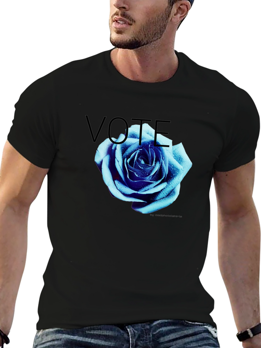Vote Blue Rose Graphic T-Shirt