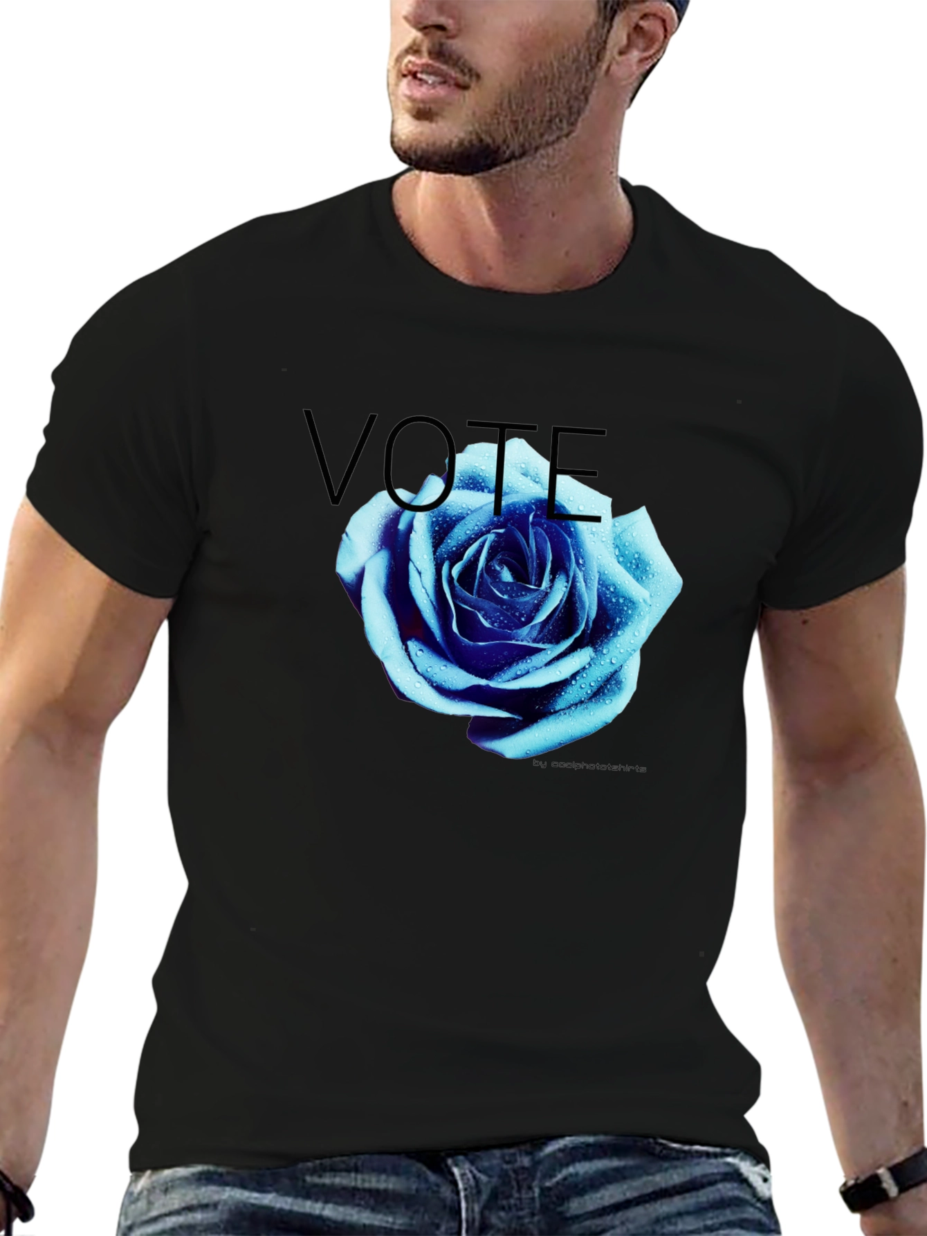 Vote Blue Rose Graphic T-Shirt