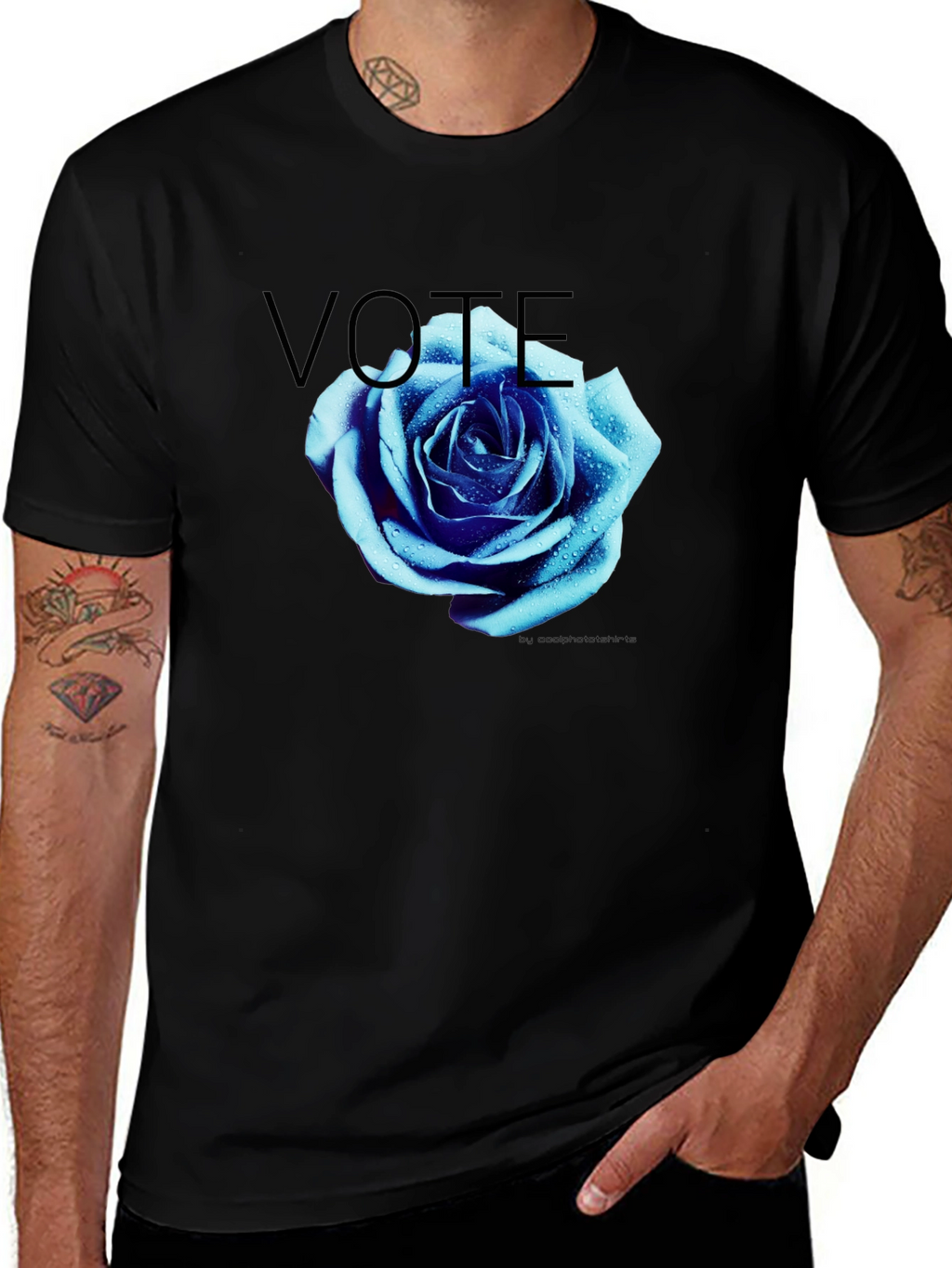 Vote Blue Rose Graphic T-Shirt