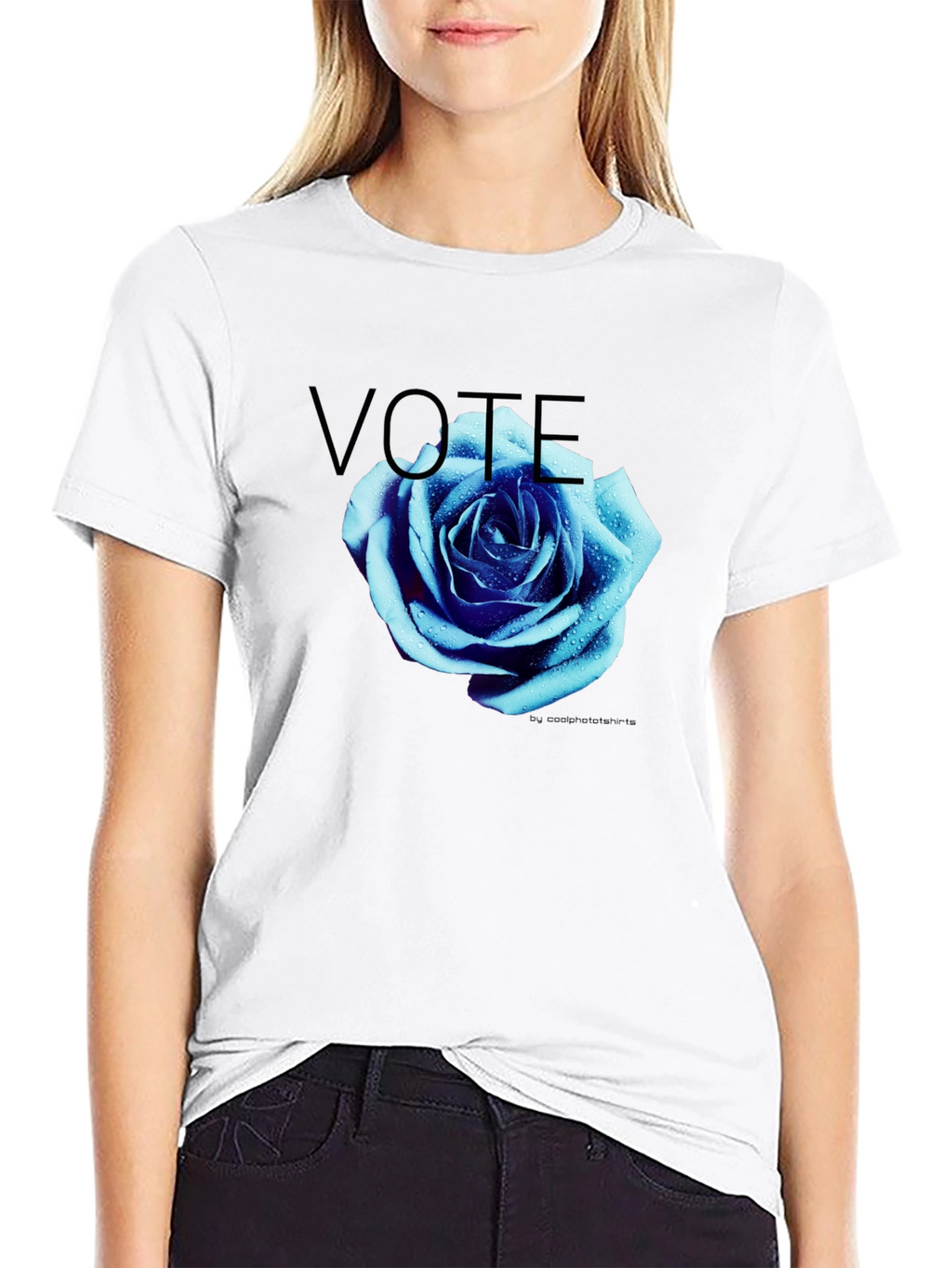 Vote Blue Rose Graphic T-Shirt