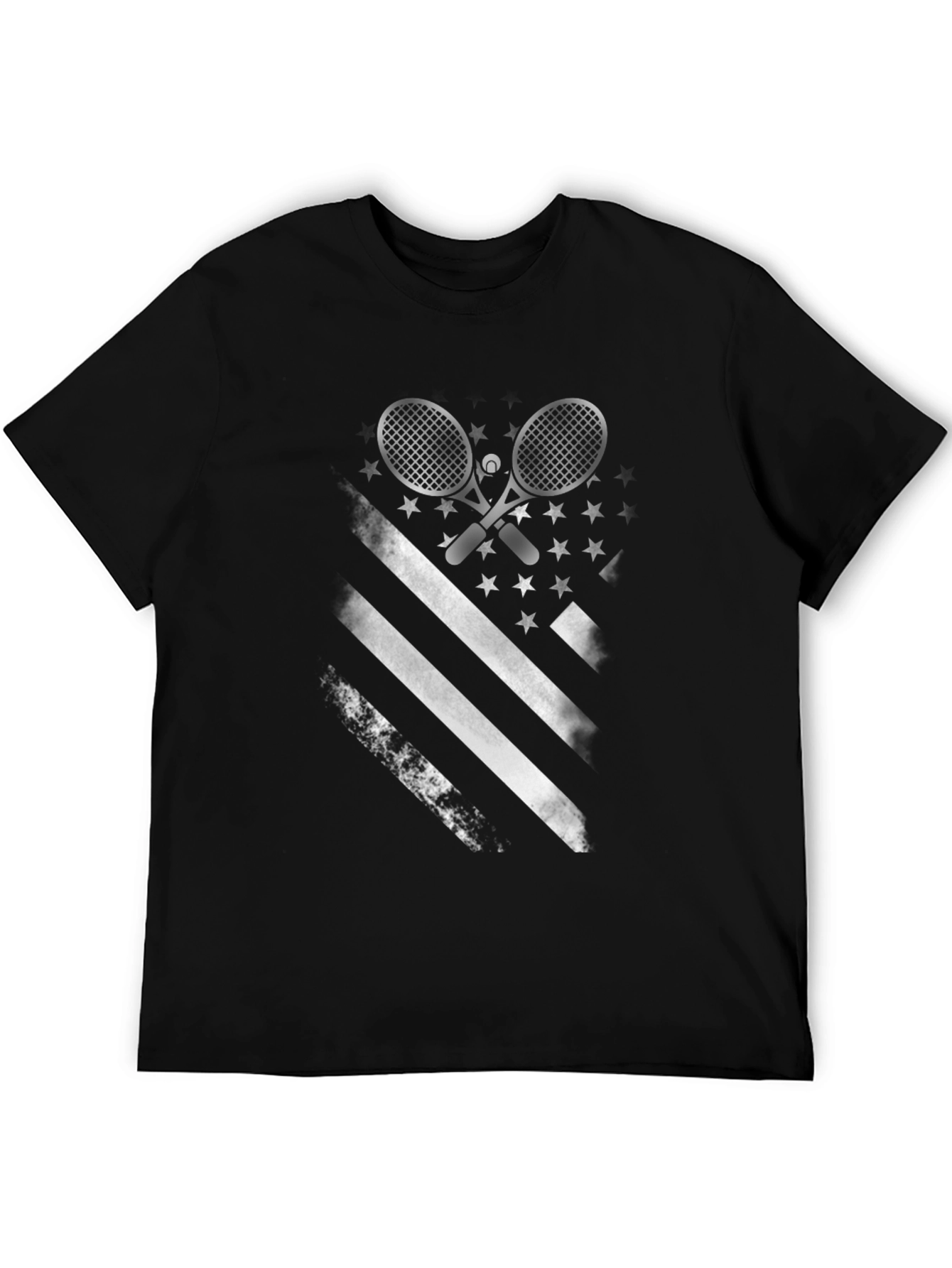 Tennis American Flag Graphic T-Shirt