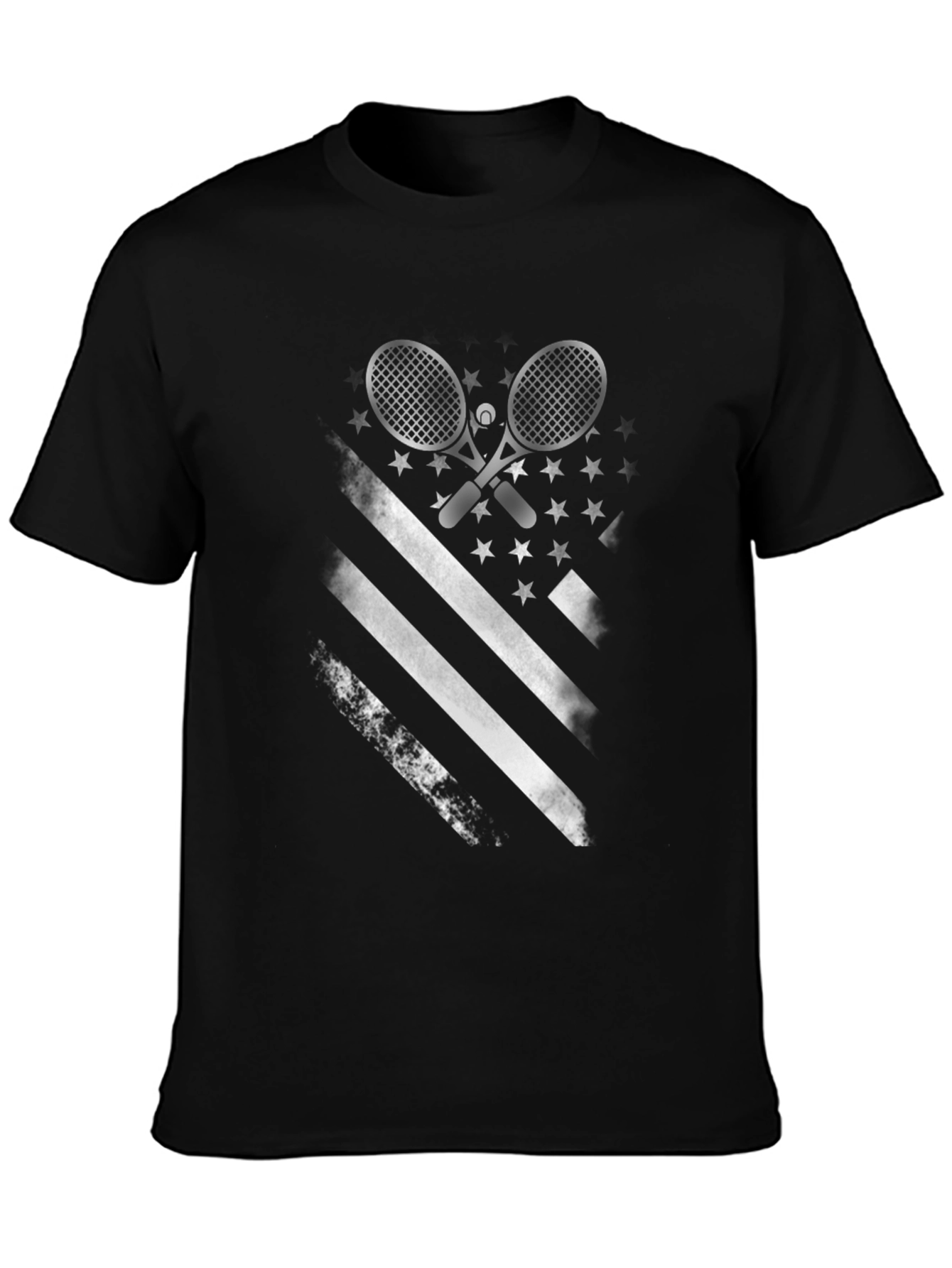 Tennis American Flag Graphic T-Shirt