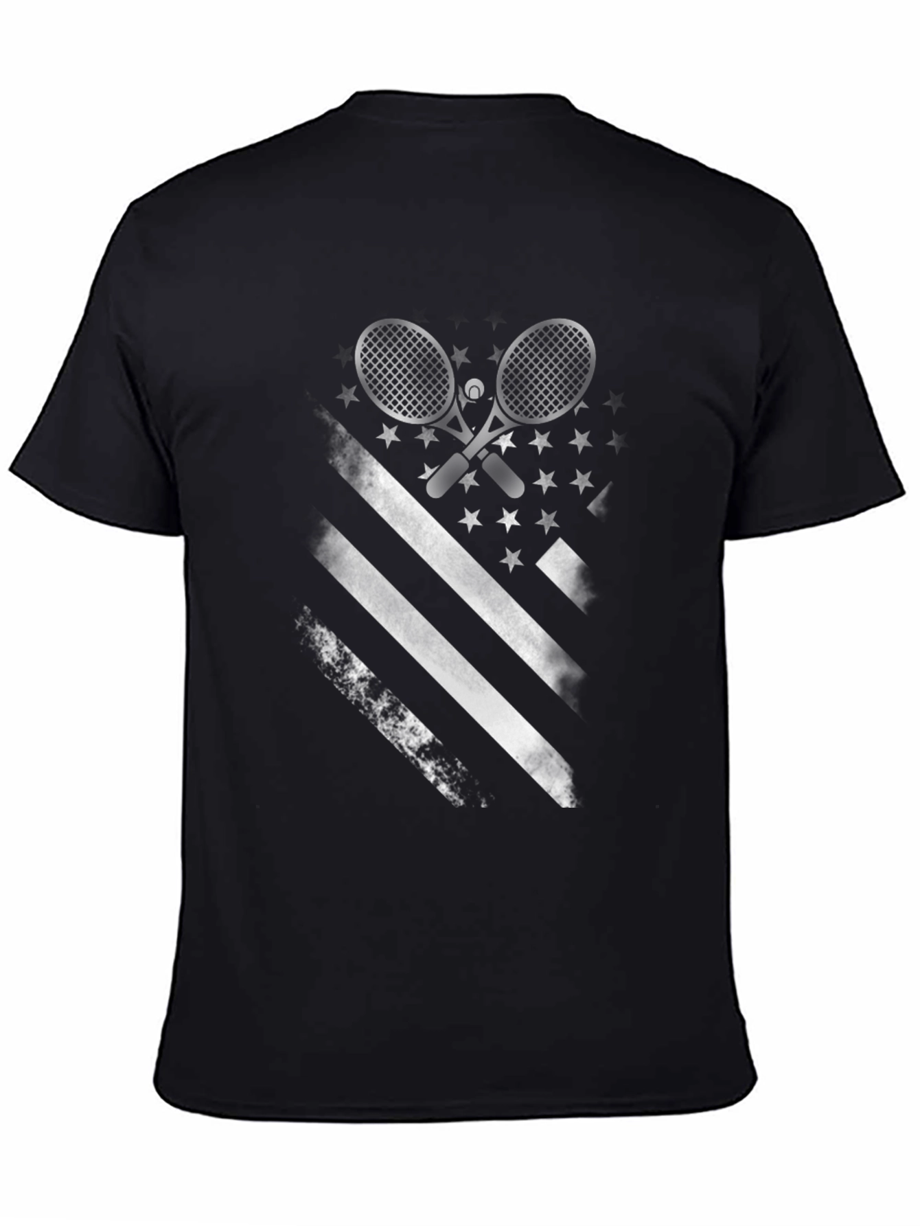 Tennis American Flag Graphic T-Shirt