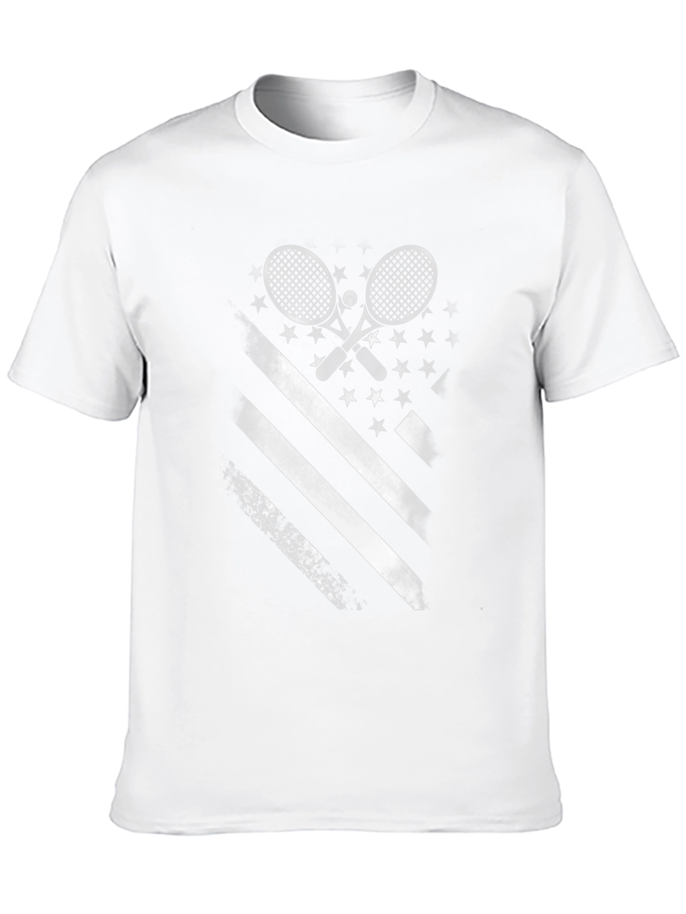 Tennis American Flag Graphic T-Shirt