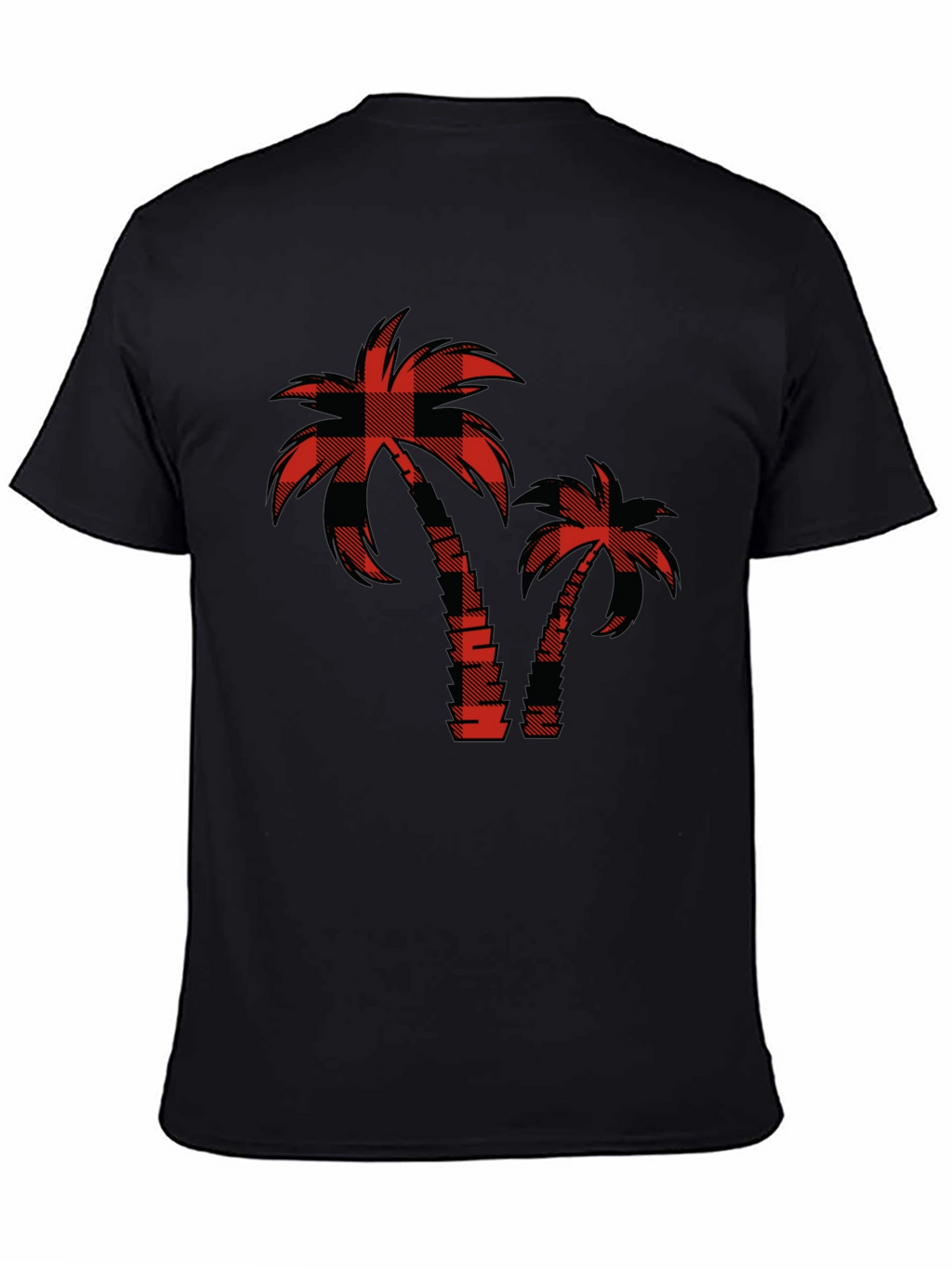 Buffalo Plaid Palm Tree Graphic T-Shirt