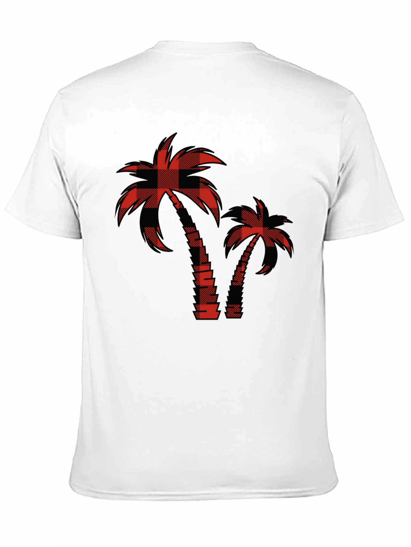 Buffalo Plaid Palm Tree Graphic T-Shirt