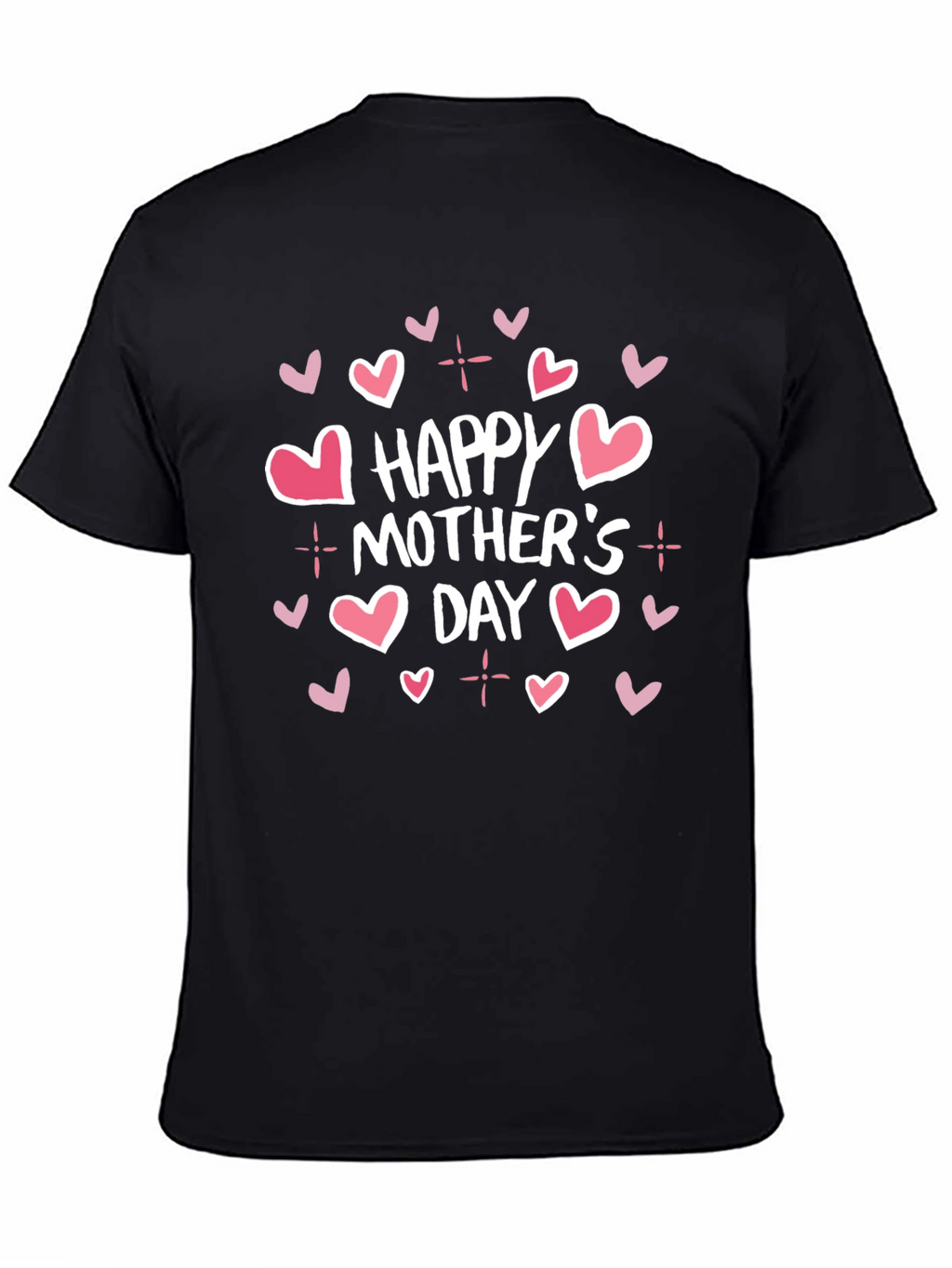 Happy Mothers Day Graphic Tee - Black
