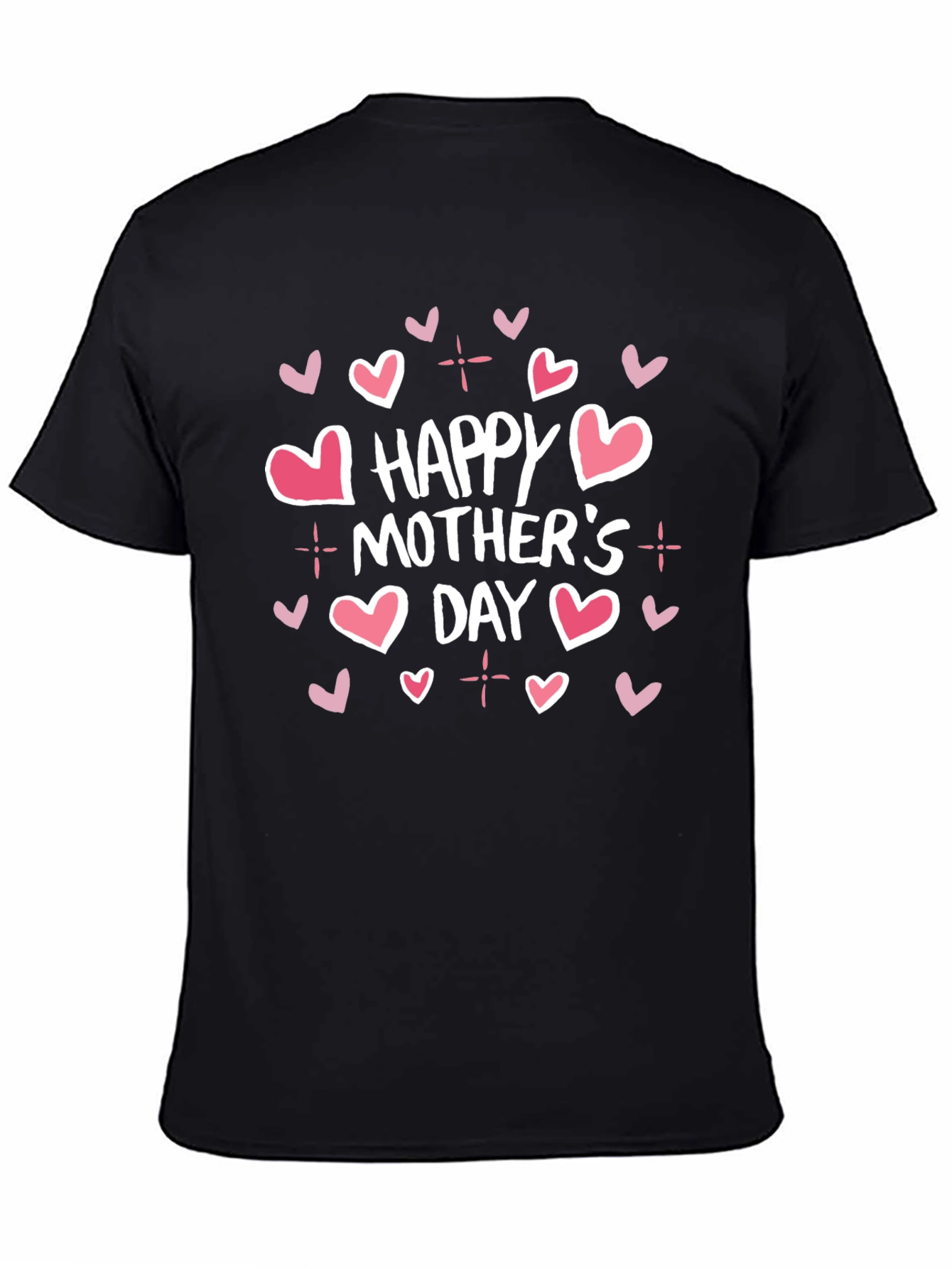 Happy Mothers Day Graphic Tee - Black