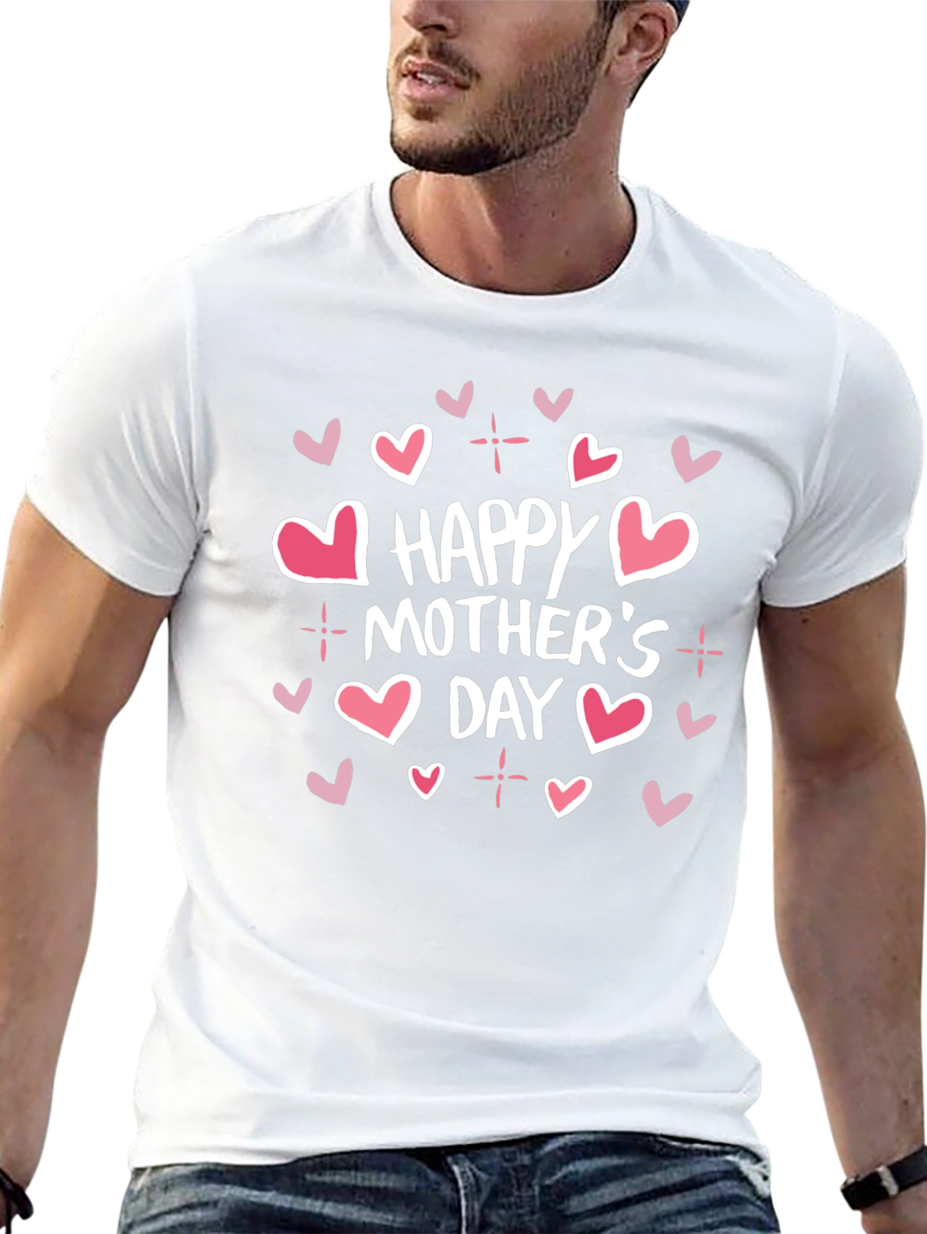 Happy Mothers Day Graphic Tee - Black
