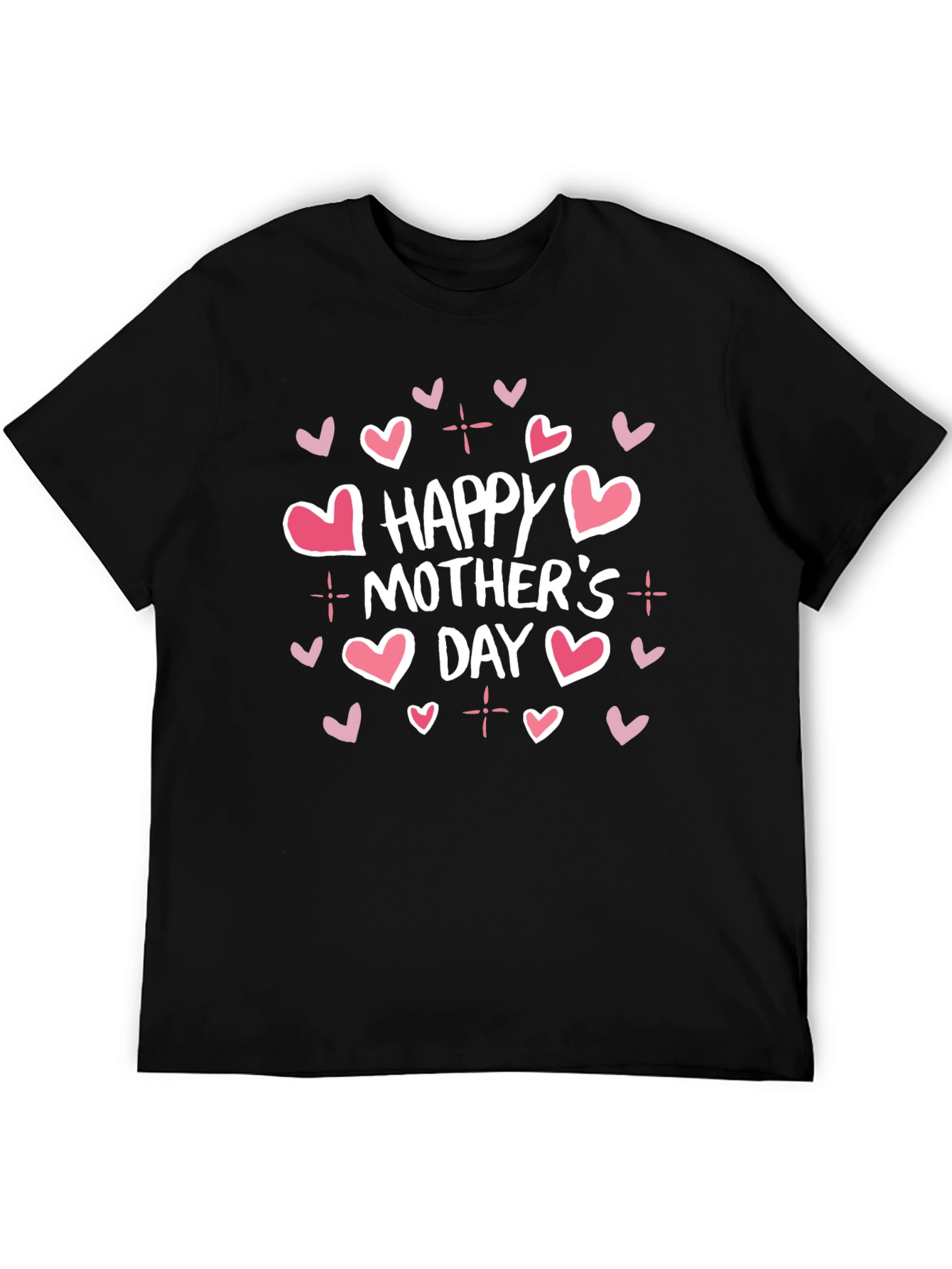 Happy Mothers Day Graphic Tee - Black