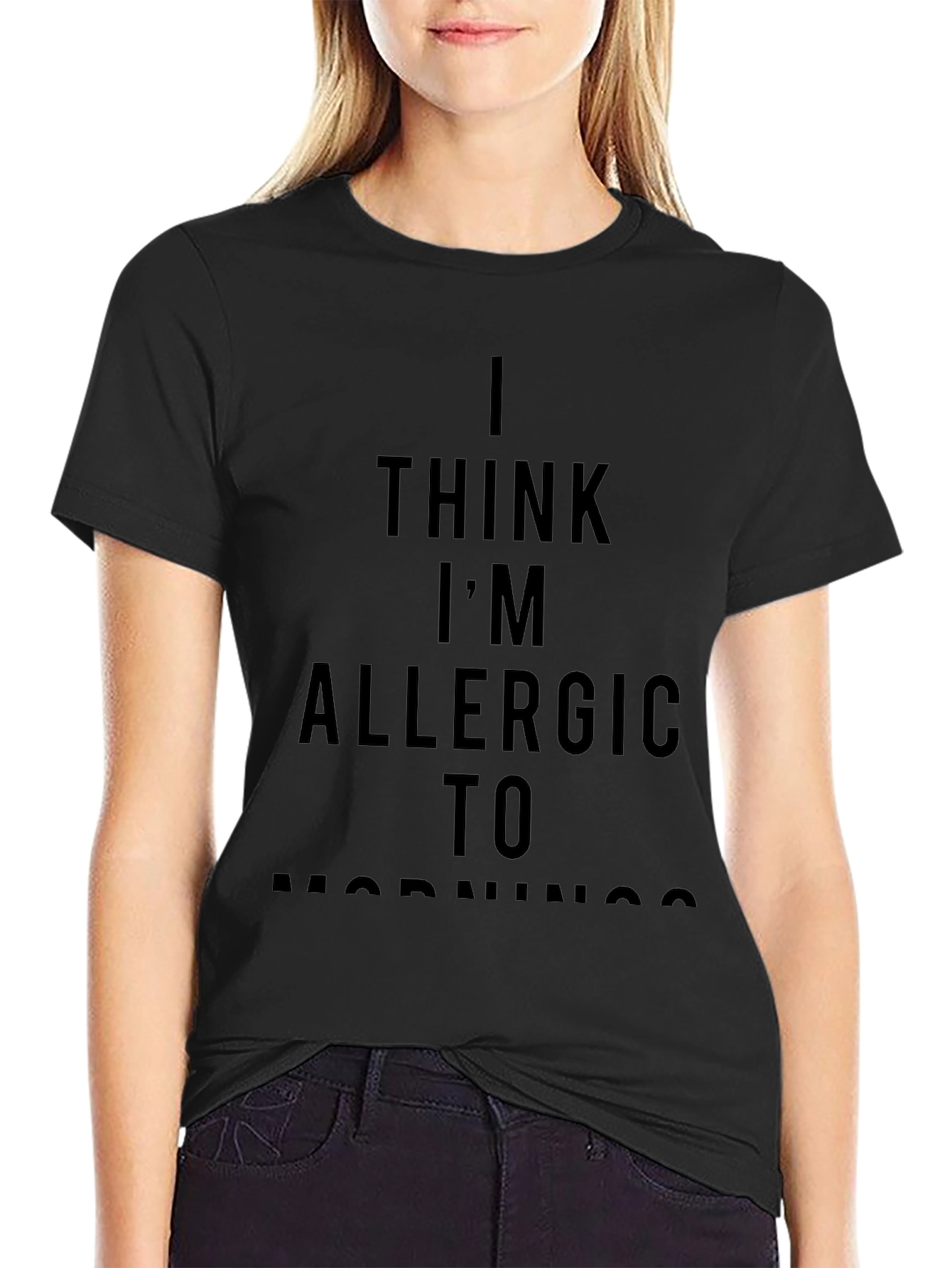 I Think Im Allergic to Mornings Graphic Tee