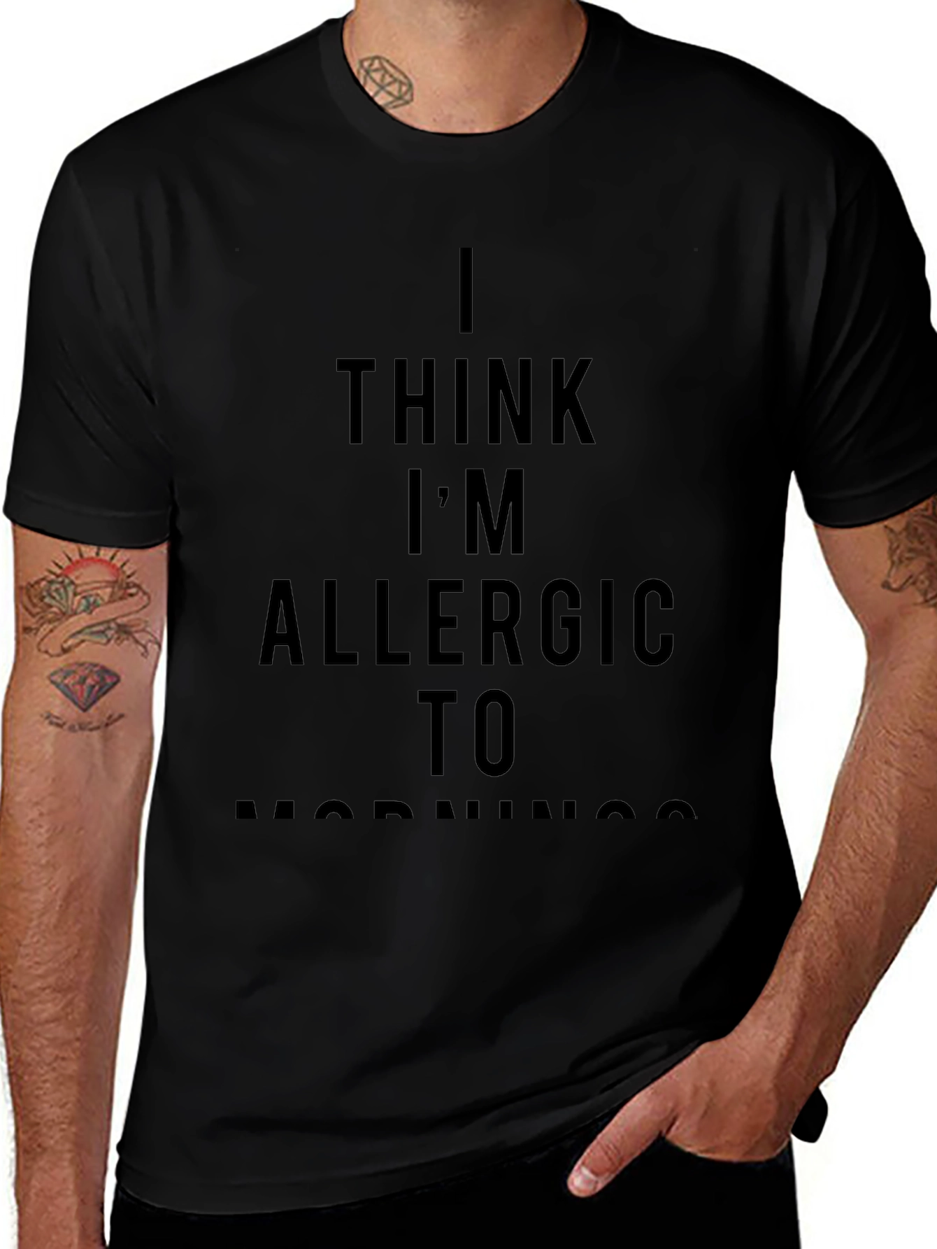 I Think Im Allergic to Mornings Graphic Tee