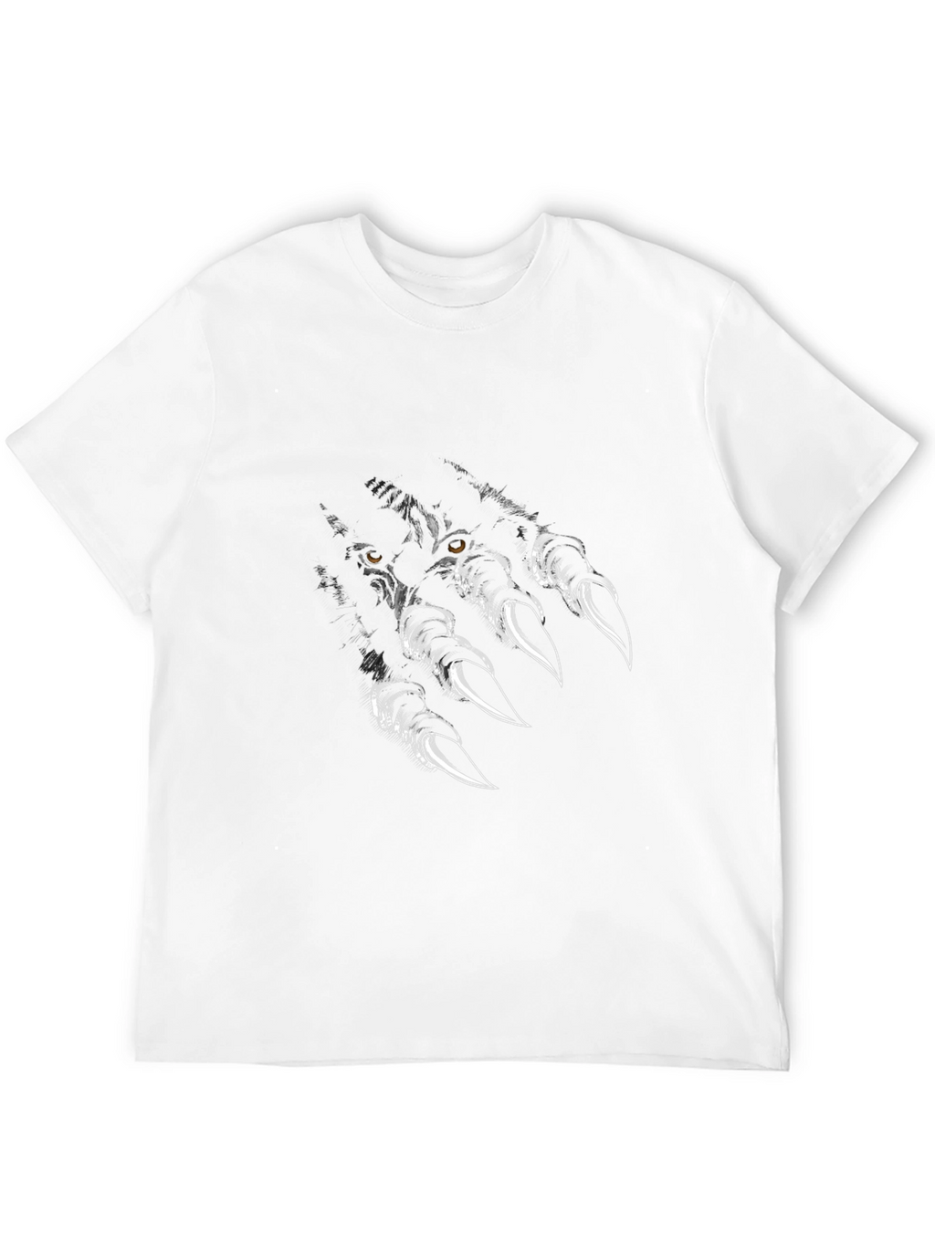 Mens Black Wolf Claw Graphic Tee