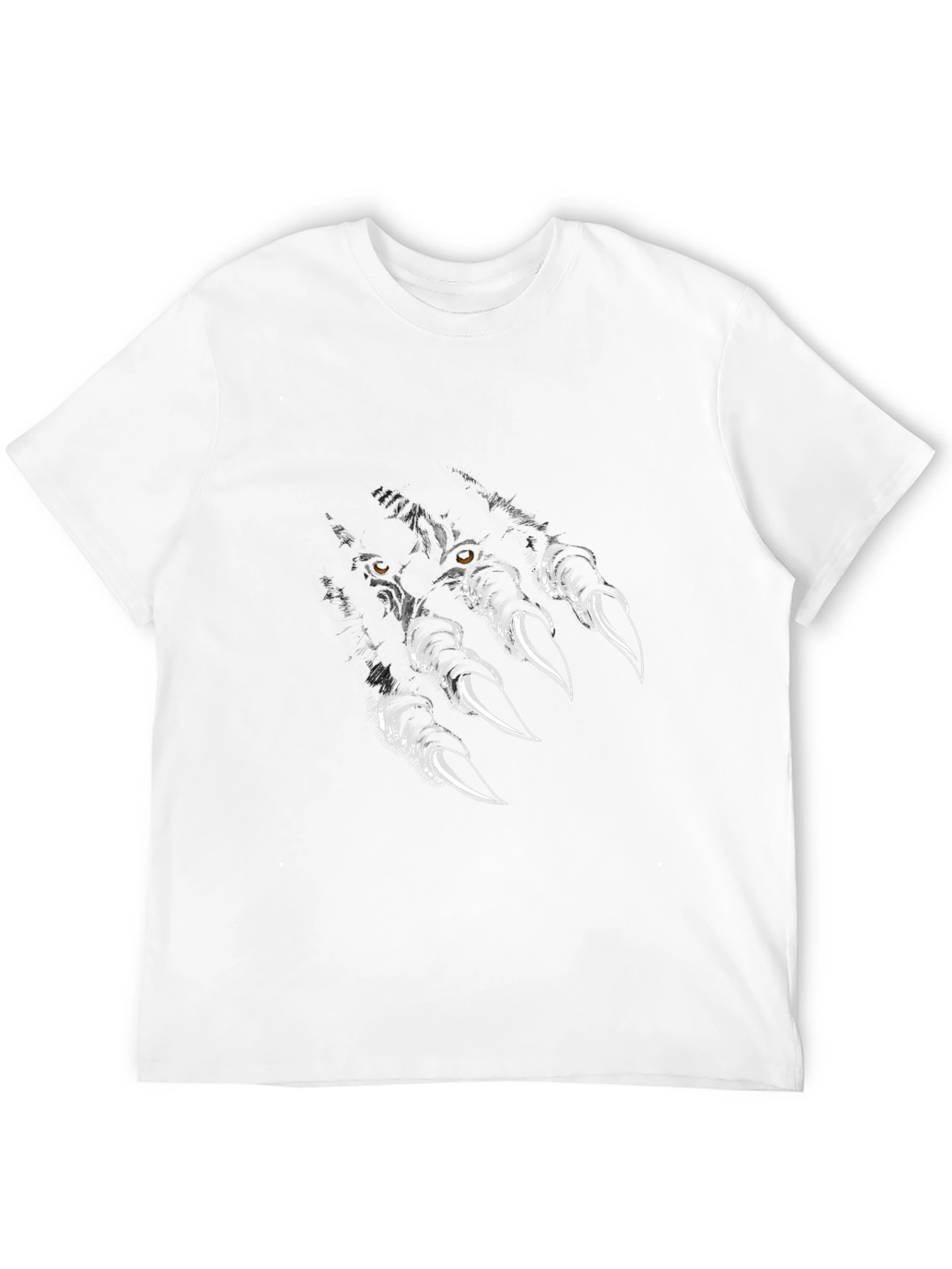 Mens Black Wolf Claw Graphic Tee