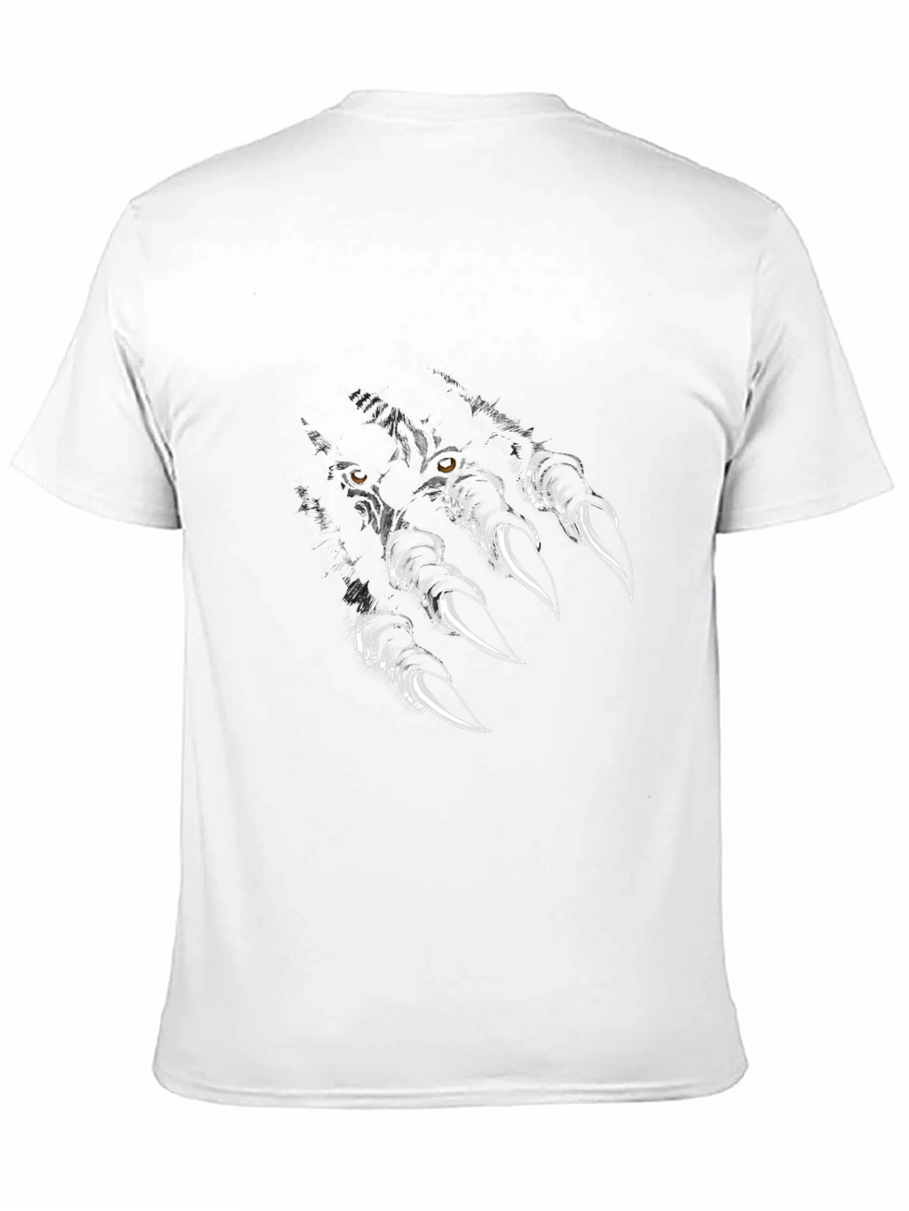 Mens Black Wolf Claw Graphic Tee