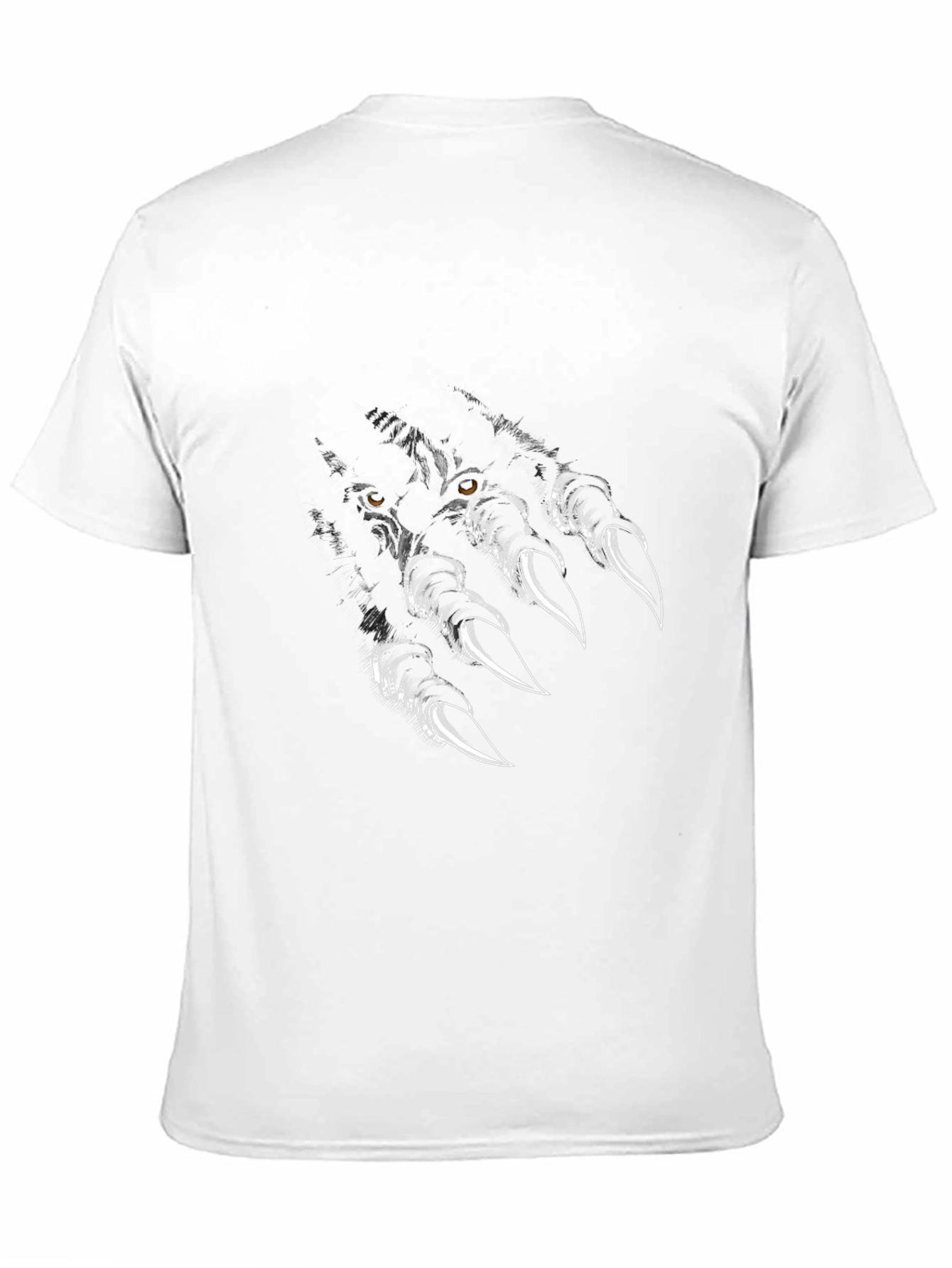 Mens Black Wolf Claw Graphic Tee