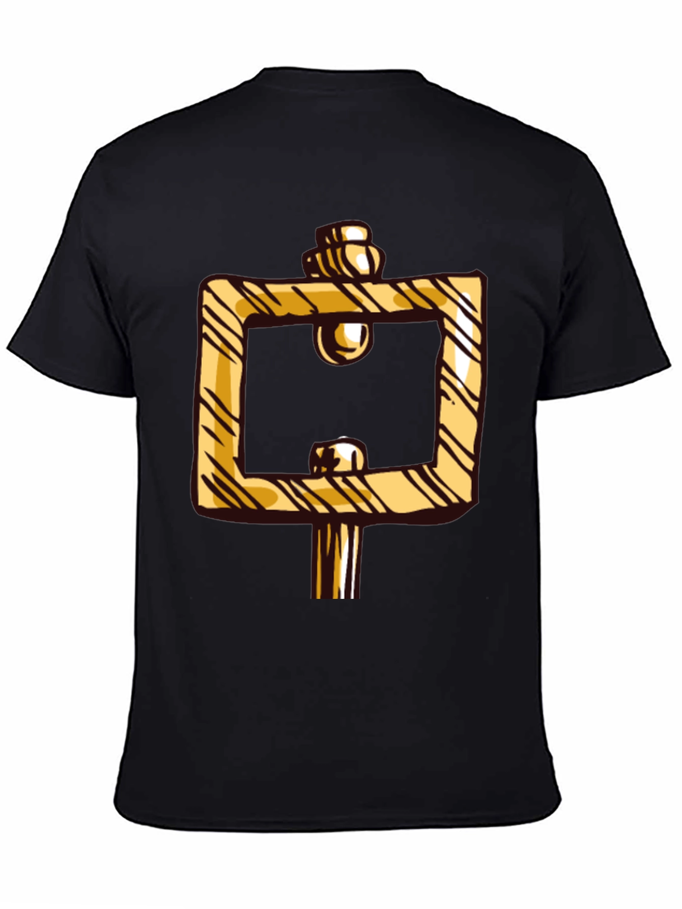 Geometric Gold Illusion Graphic T-Shirt - Stylish Casual Wear