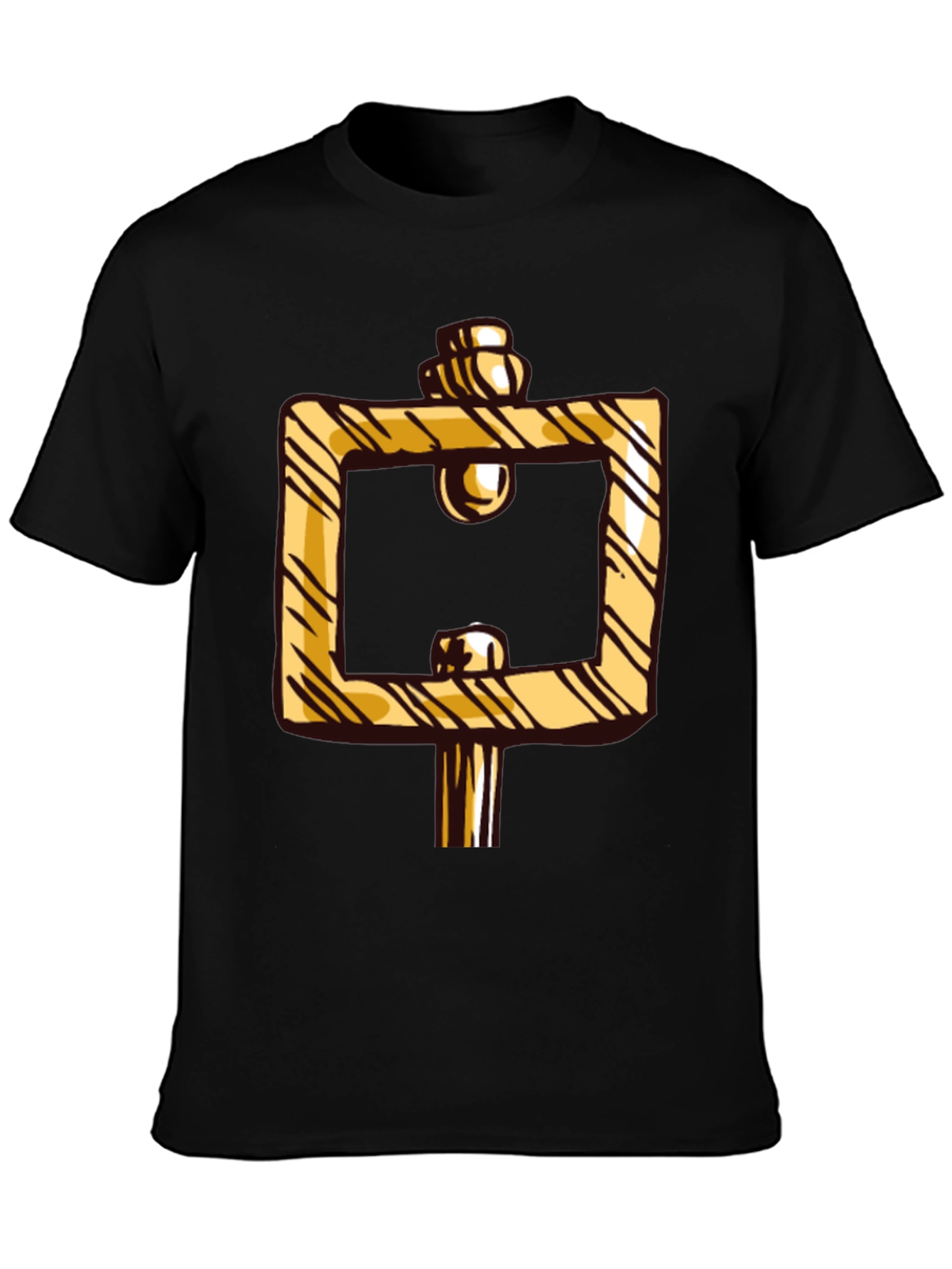 Geometric Gold Illusion Graphic T-Shirt - Stylish Casual Wear