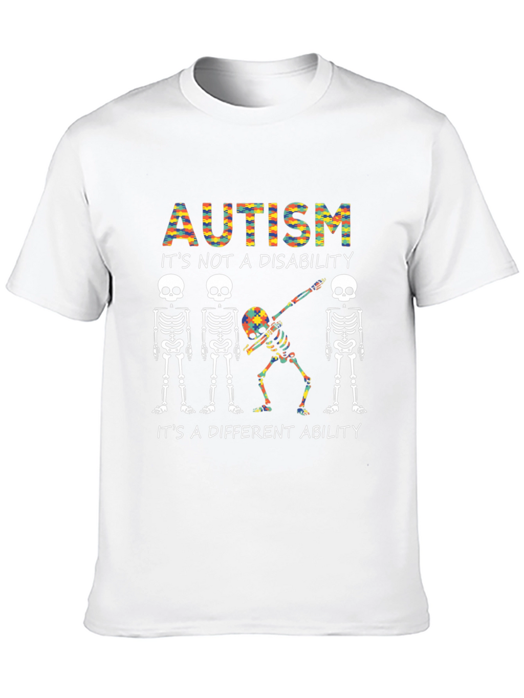 Autism Awareness Skeleton T-Shirt
