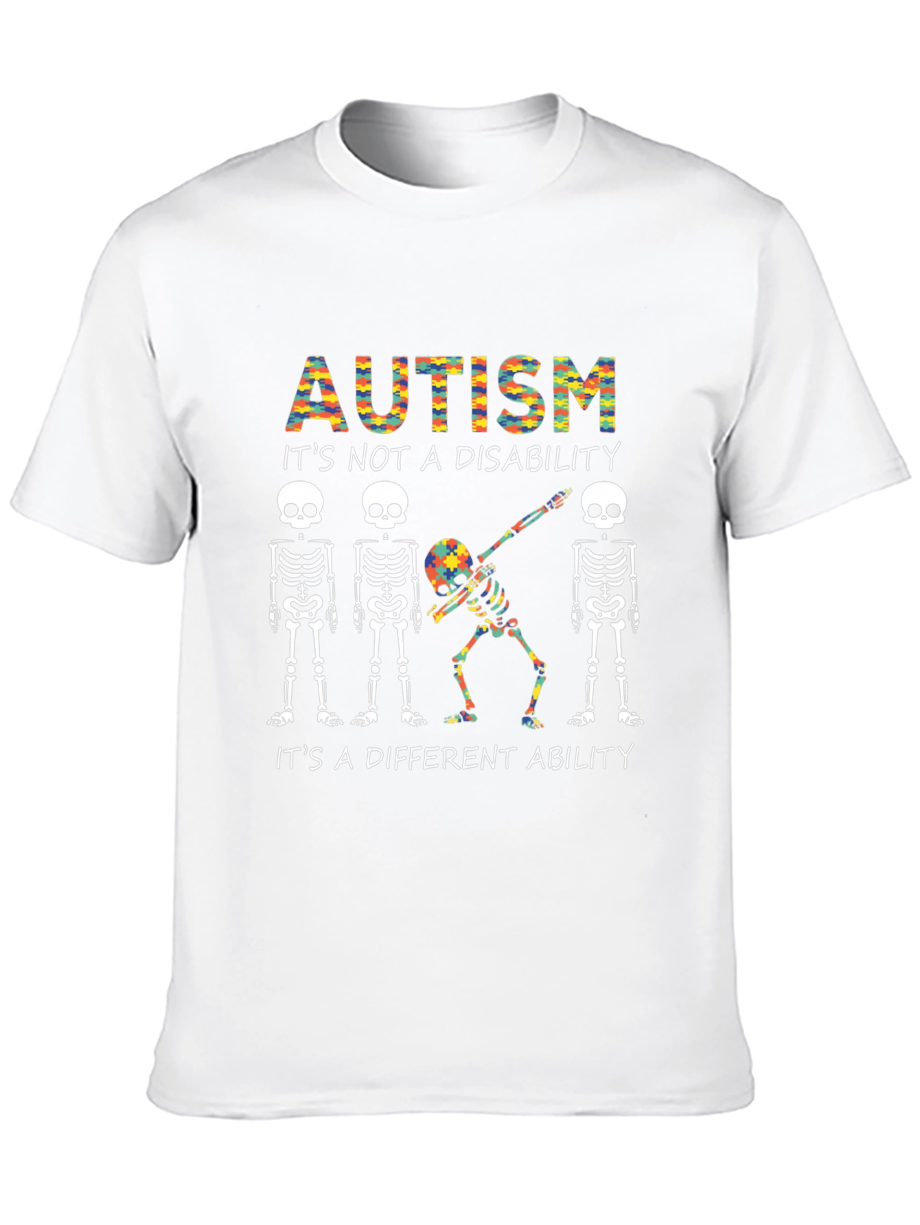 Autism Awareness Skeleton T-Shirt