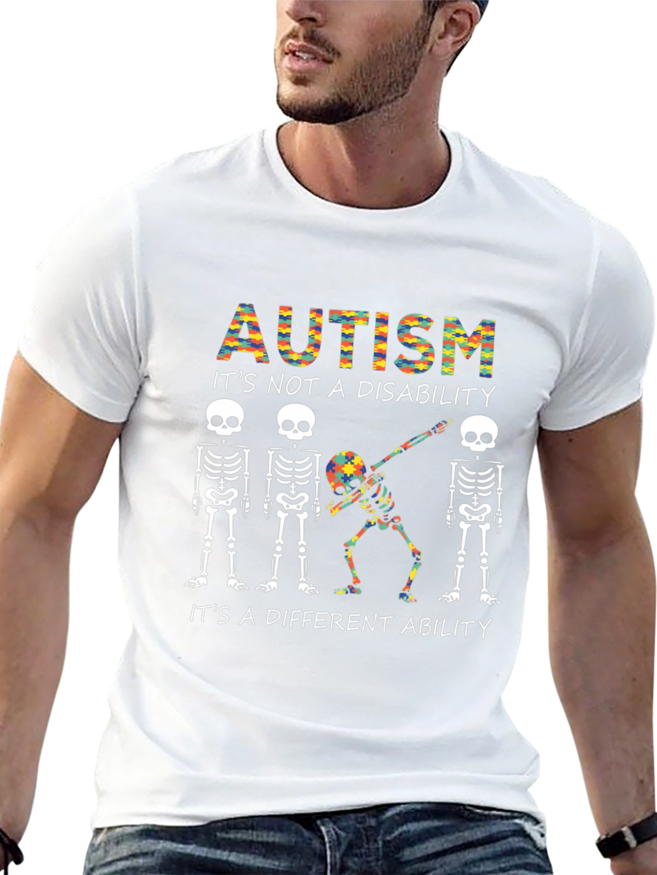 Autism Awareness Skeleton T-Shirt