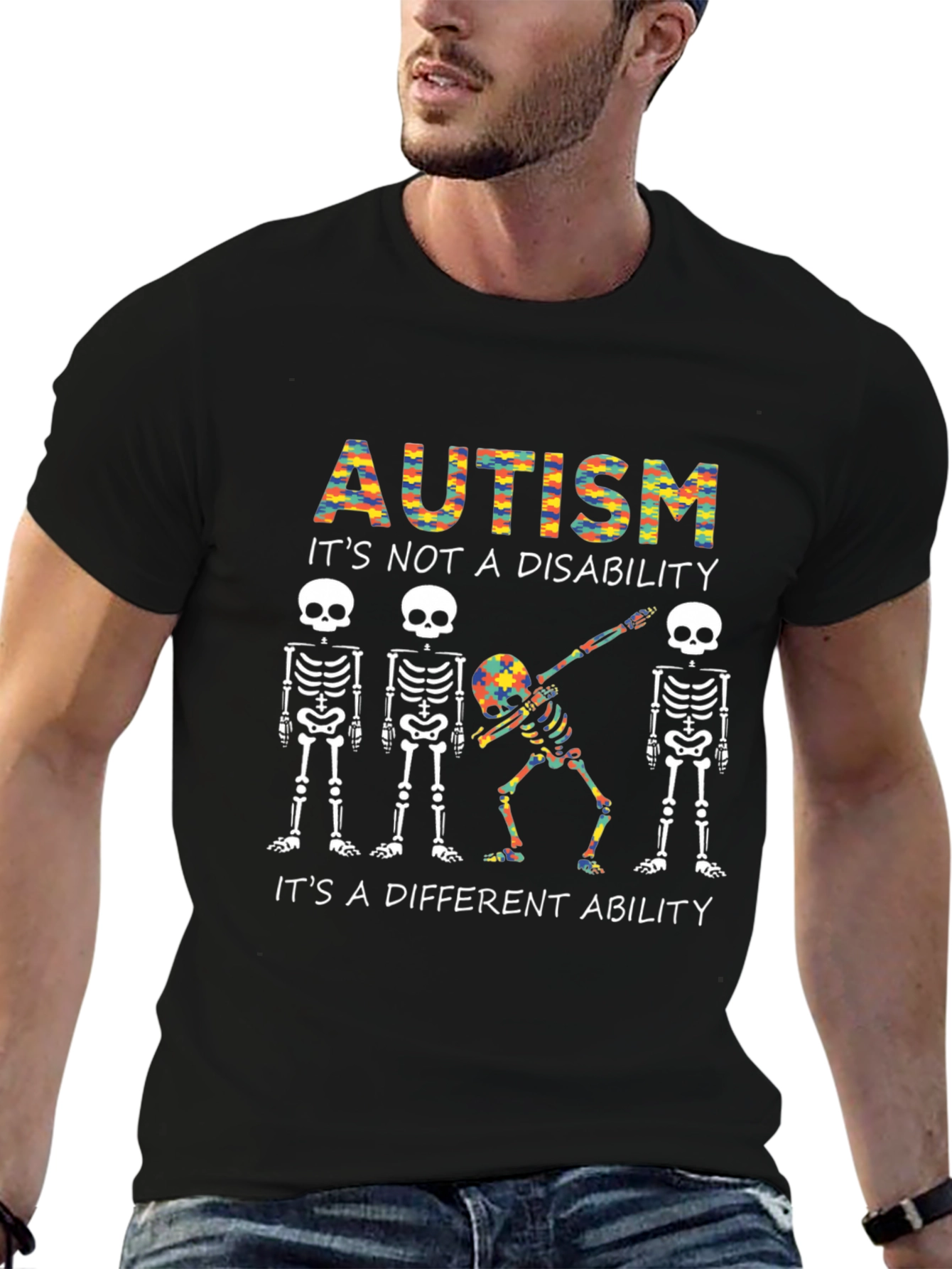 Autism Awareness Skeleton T-Shirt