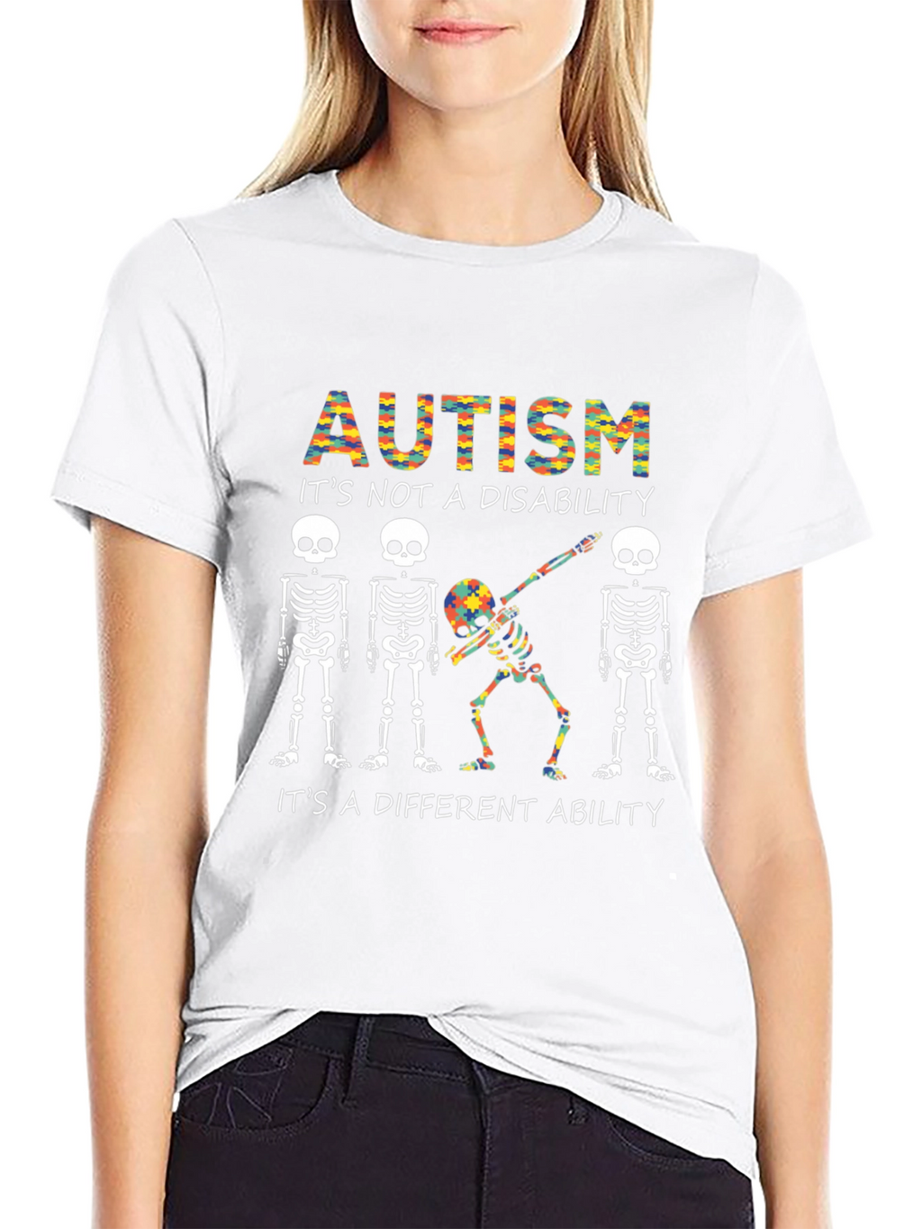 Autism Awareness Skeleton T-Shirt