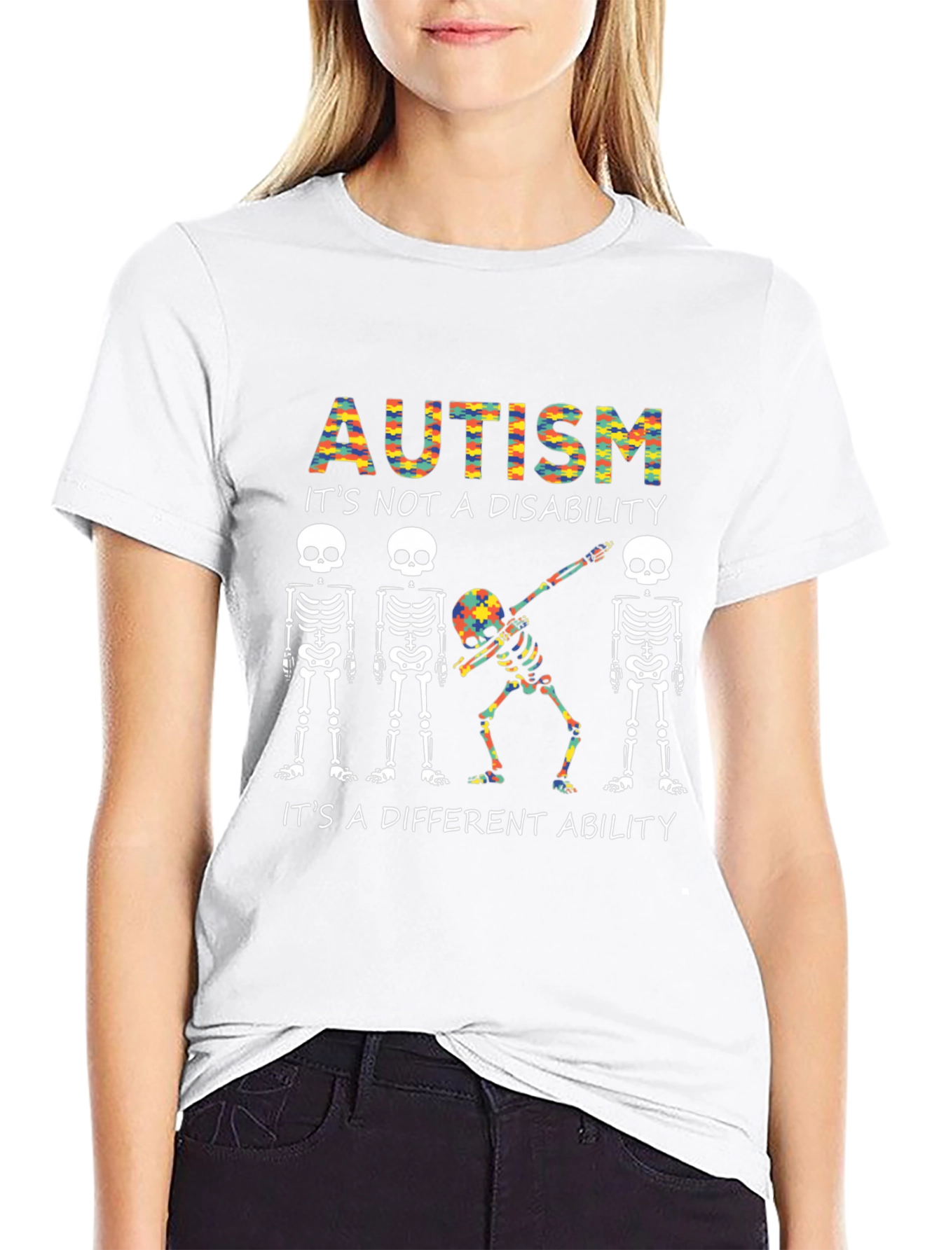 Autism Awareness Skeleton T-Shirt