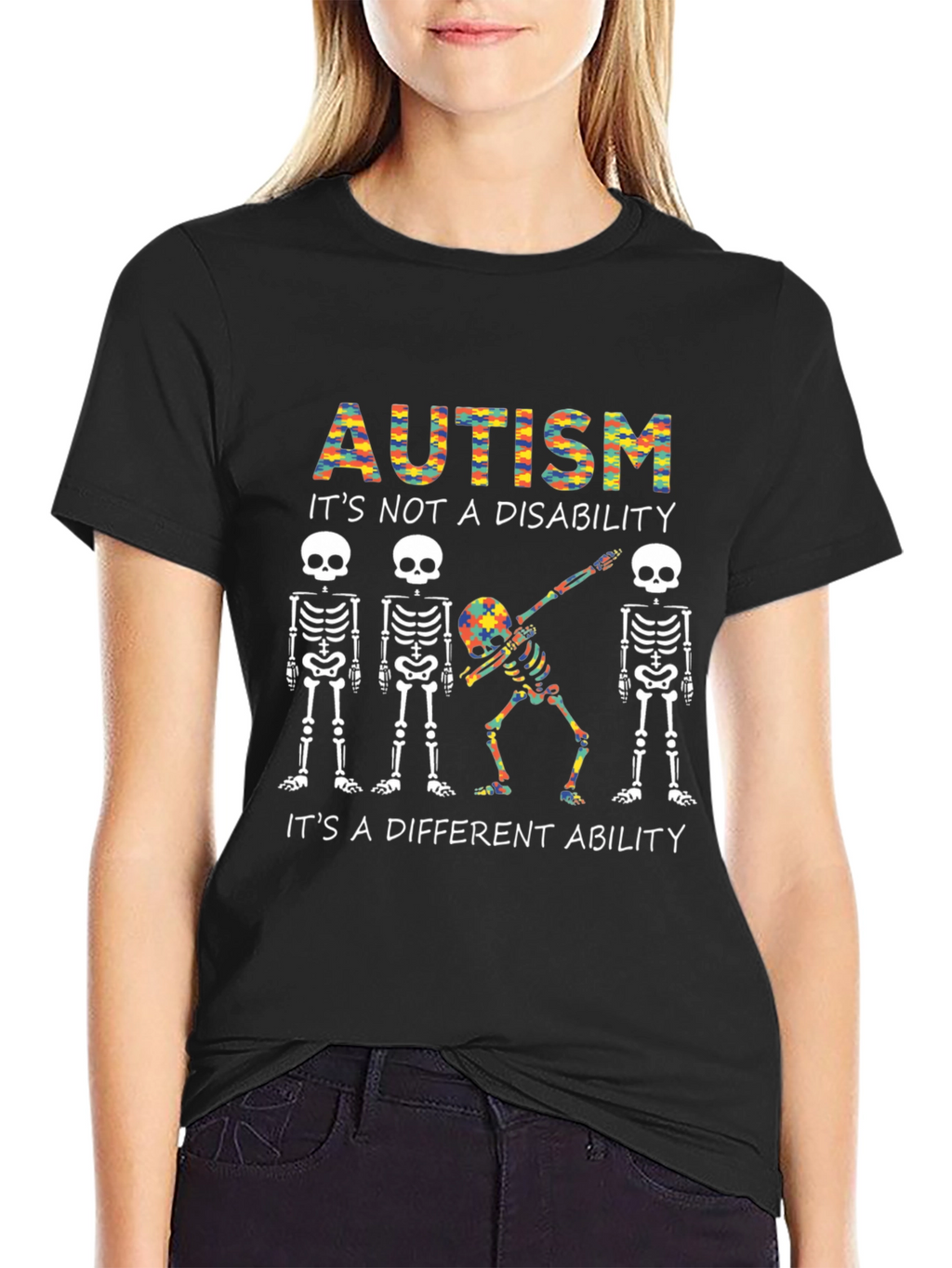 Autism Awareness Skeleton T-Shirt