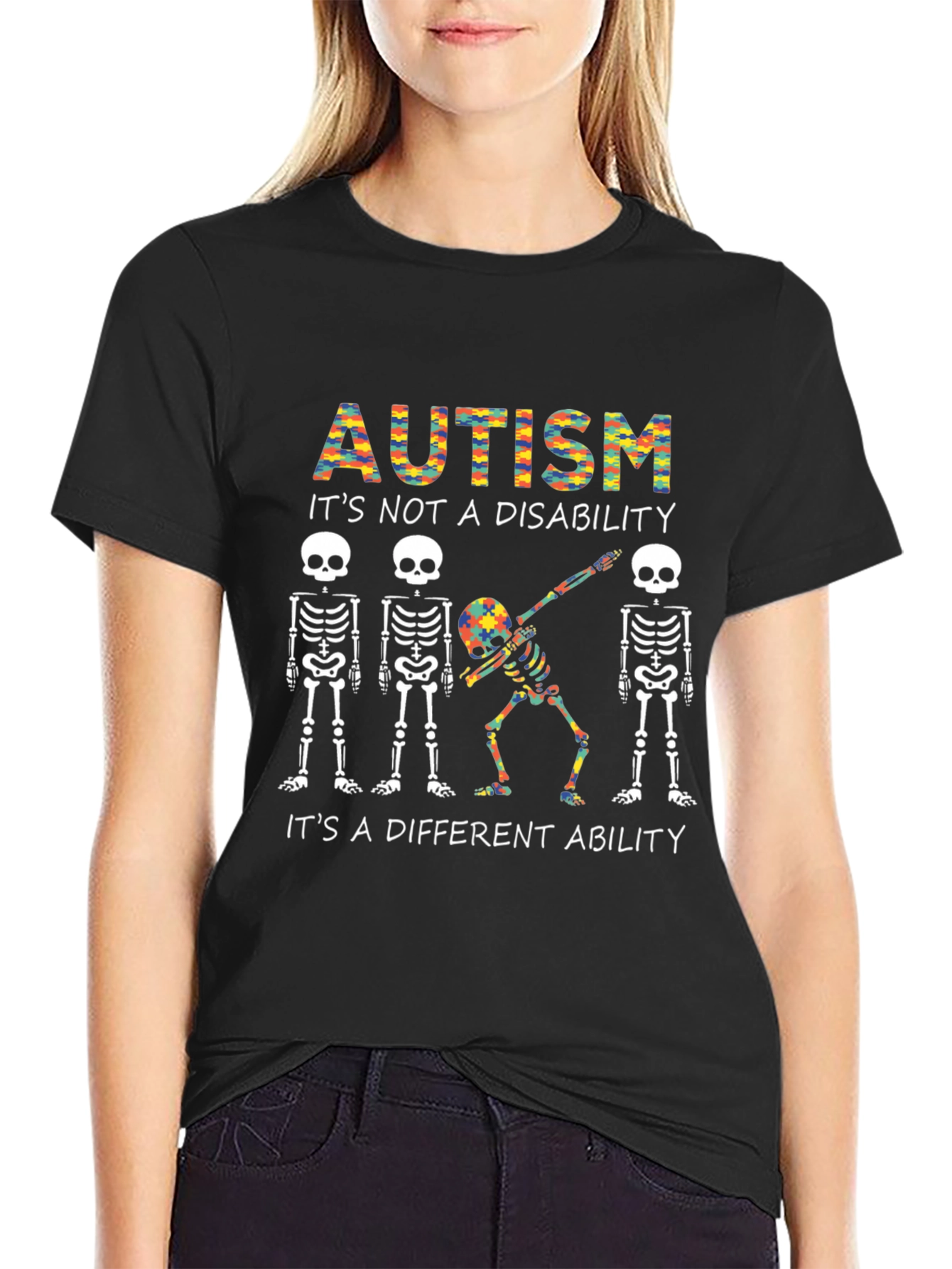 Autism Awareness Skeleton T-Shirt