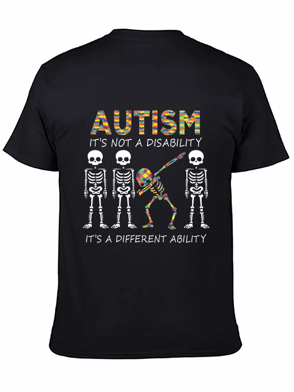 Autism Awareness Skeleton T-Shirt