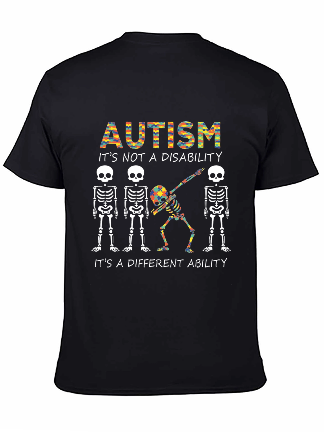 Autism Awareness Skeleton T-Shirt