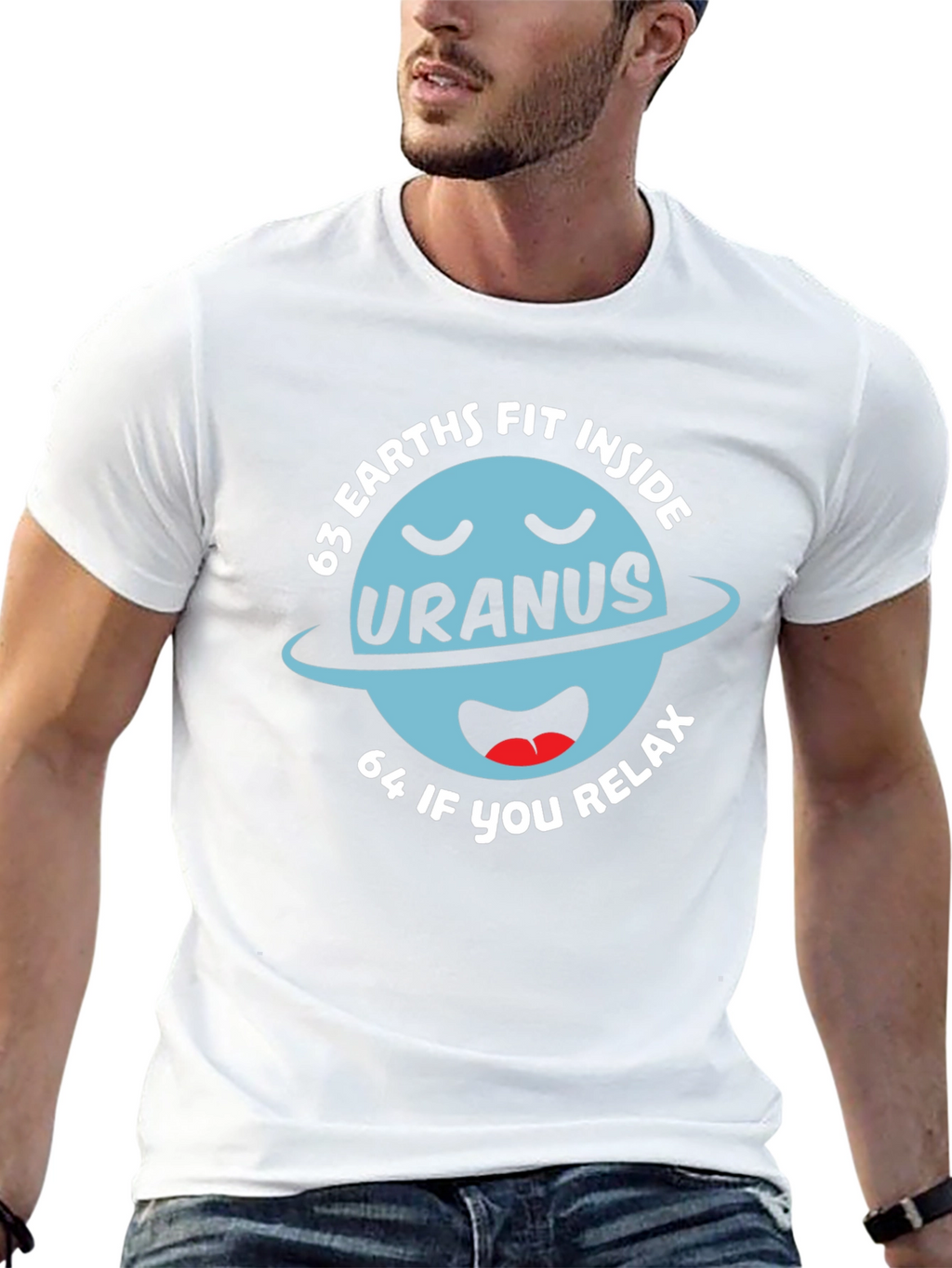 Funny Uranus Planet Graphic T-Shirt
