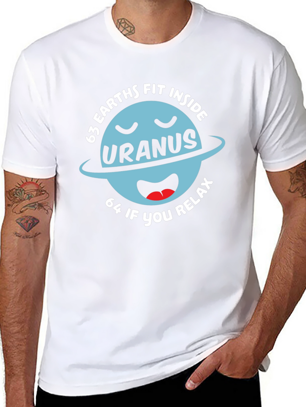 Funny Uranus Planet Graphic T-Shirt