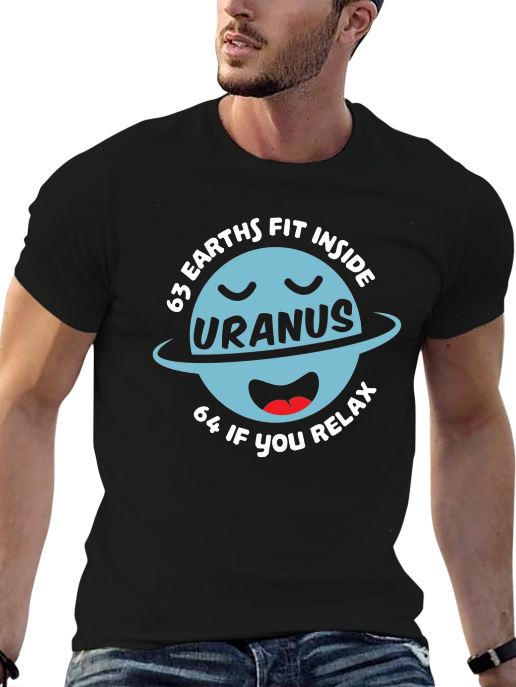 Funny Uranus Planet Graphic T-Shirt