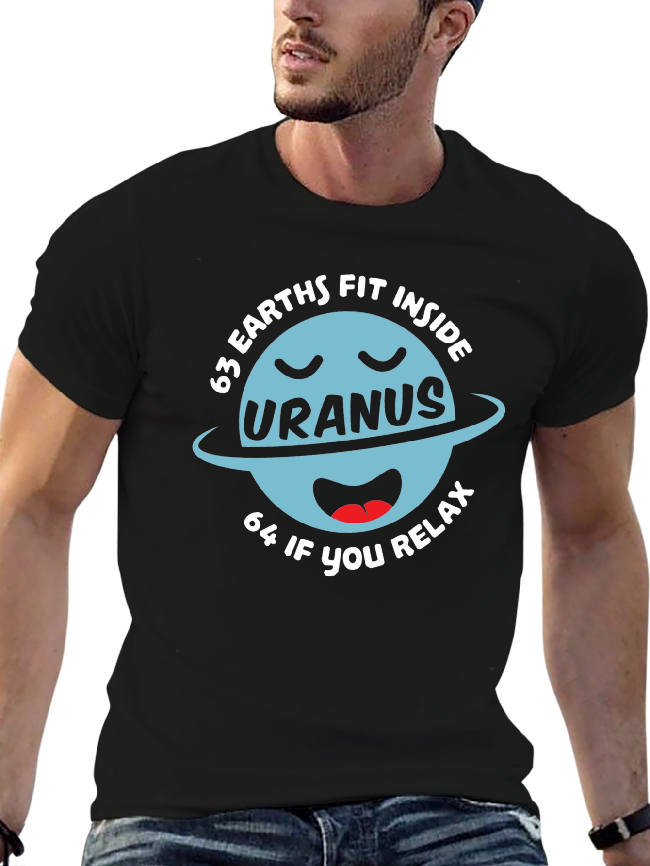 Funny Uranus Planet Graphic T-Shirt