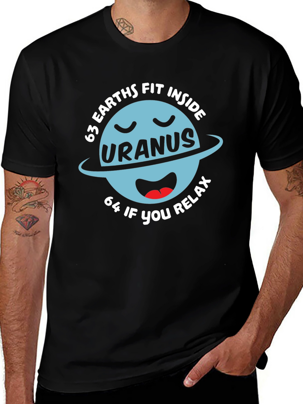 Funny Uranus Planet Graphic T-Shirt