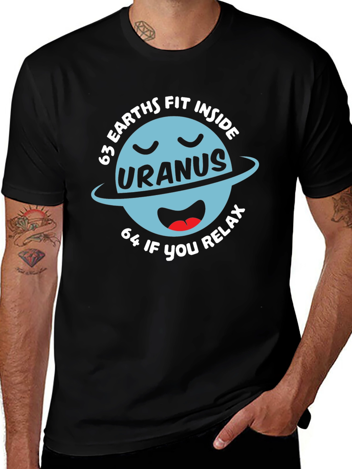 Funny Uranus Planet Graphic T-Shirt