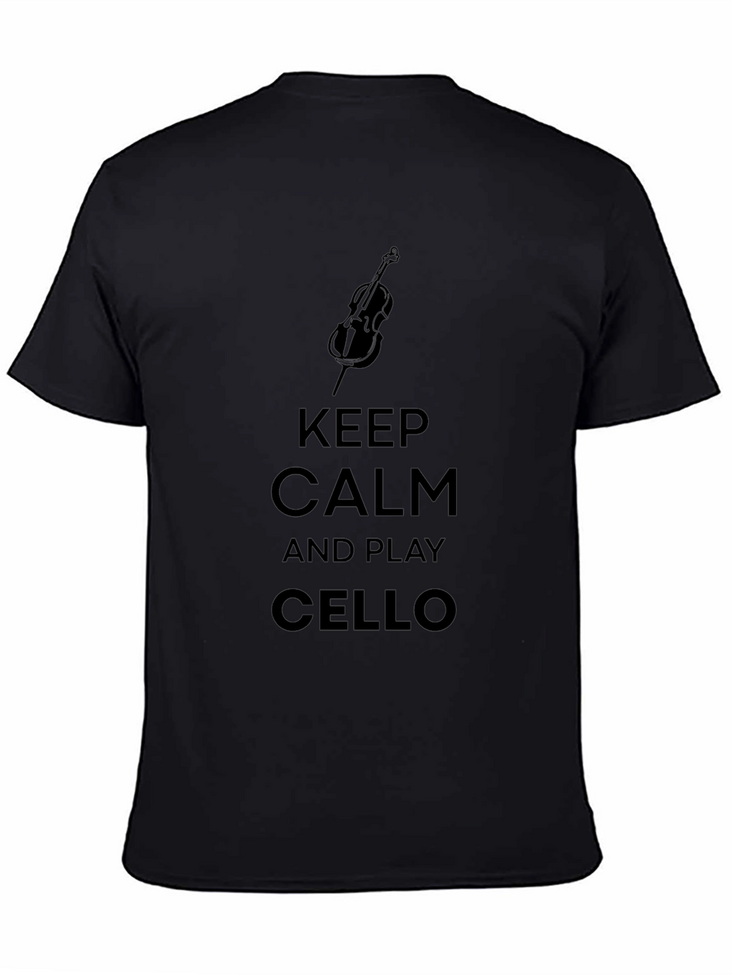 Keep Calm and Play Cello Black T-Shirt