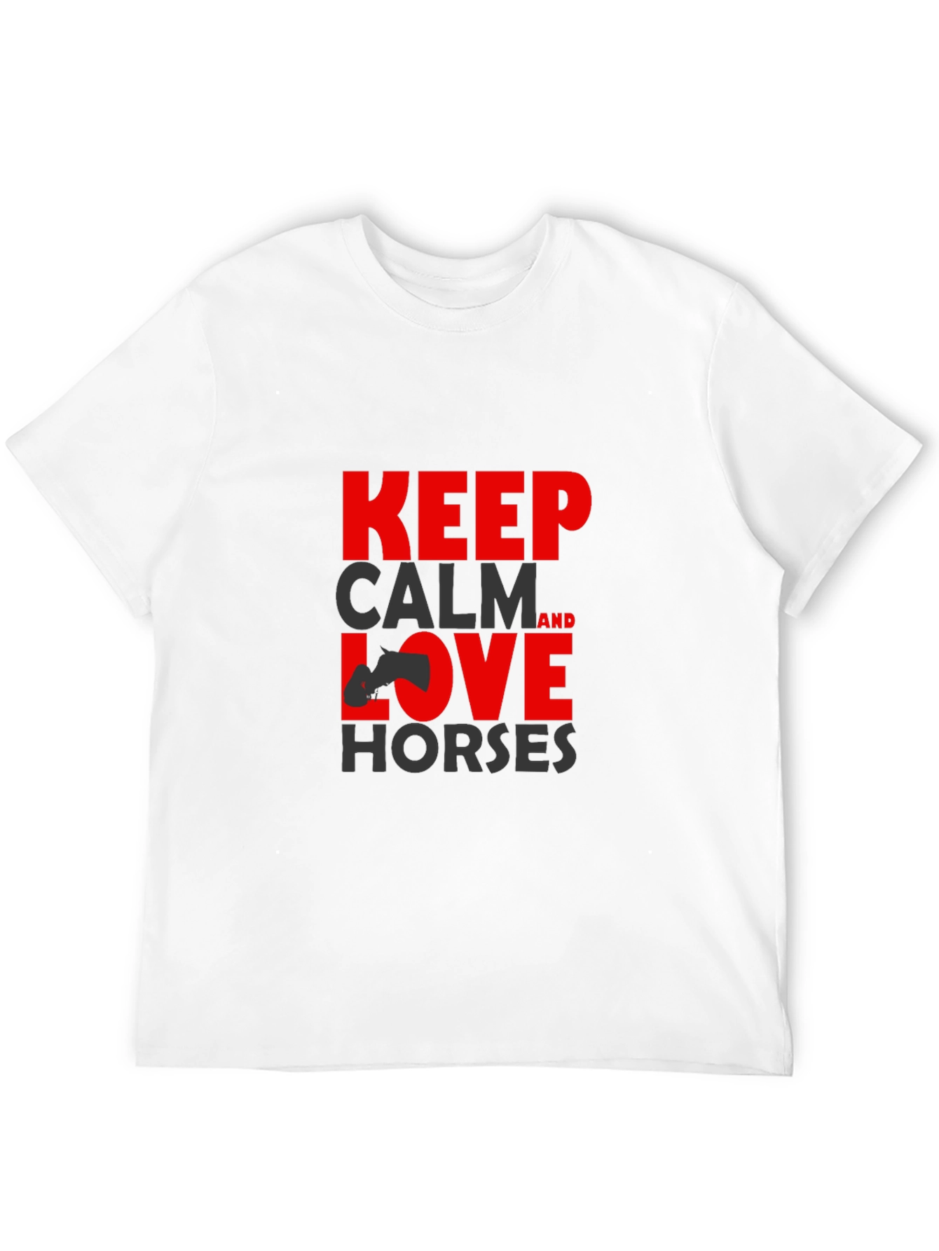 Keep Calm Love Horses T-Shirt - Equestrian Style Tee