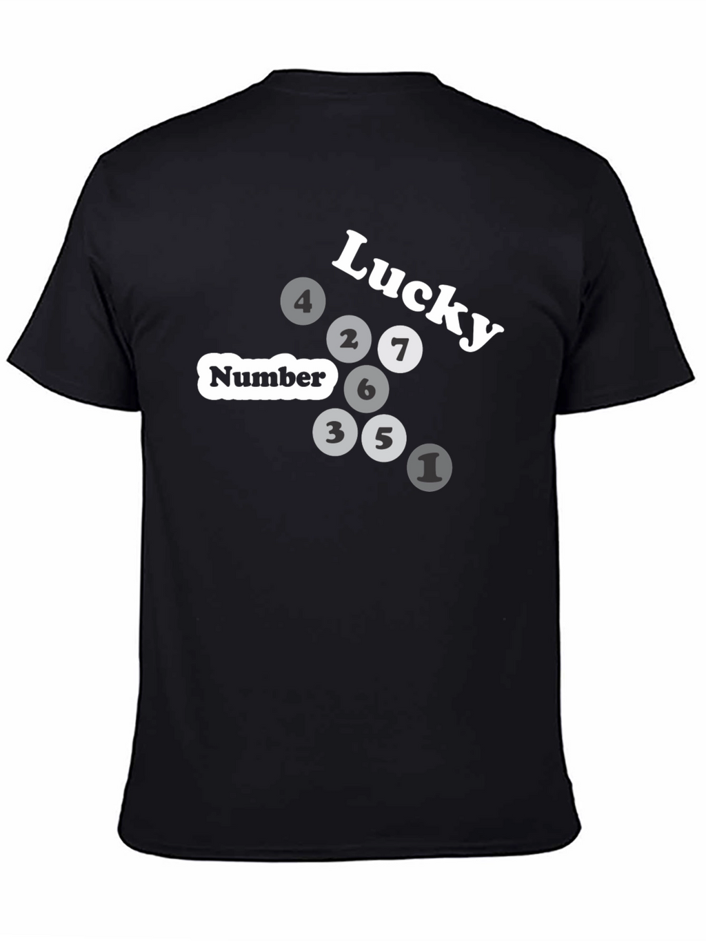 Lucky Number Graphic Tee - Black