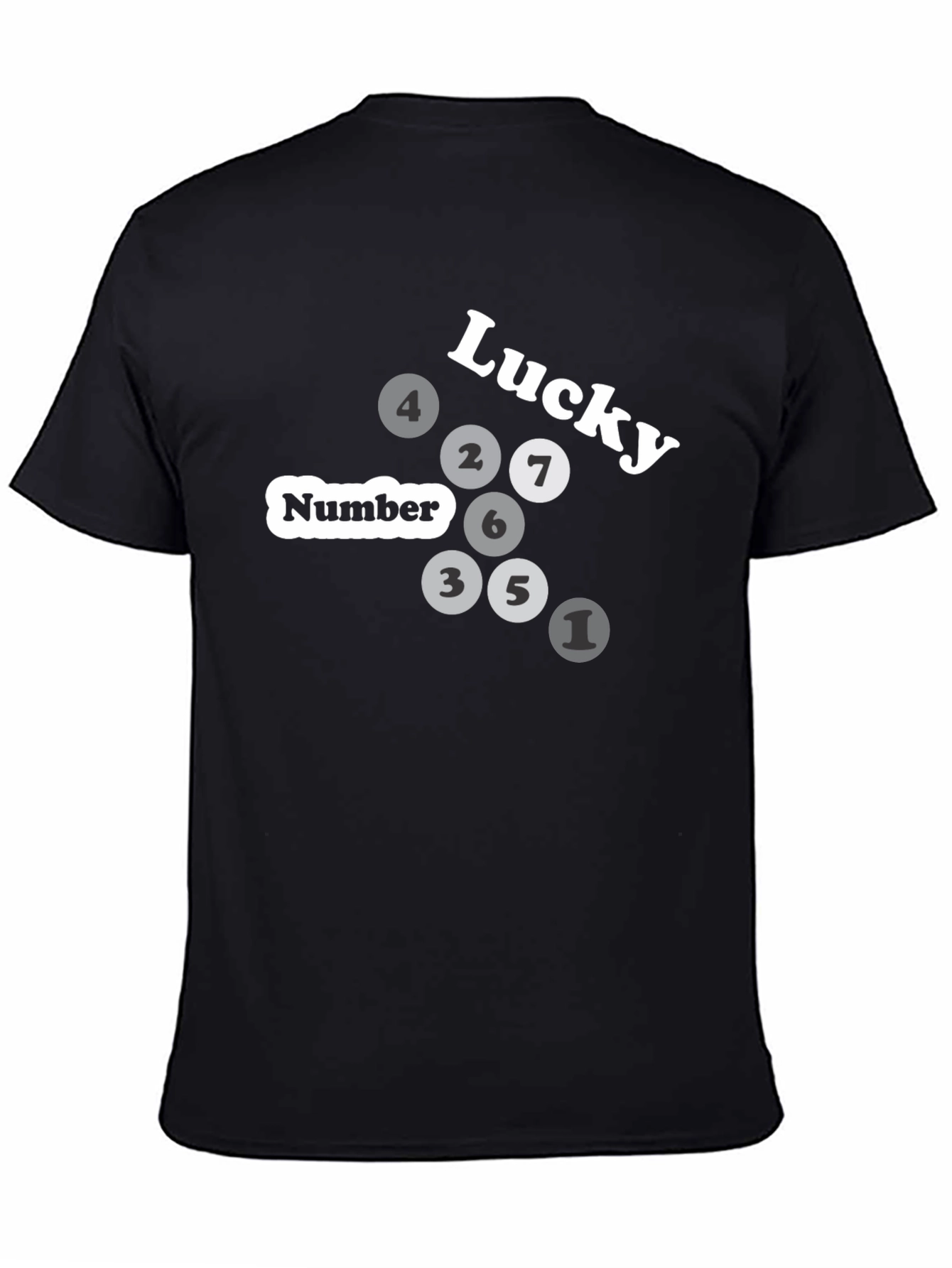 Lucky Number Graphic Tee - Black